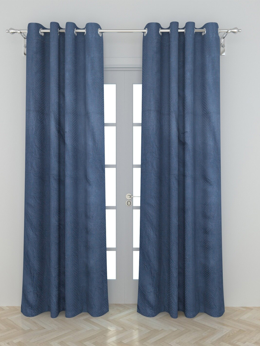 

Home Centre Blue Set of 2 Black Out Door Curtain
