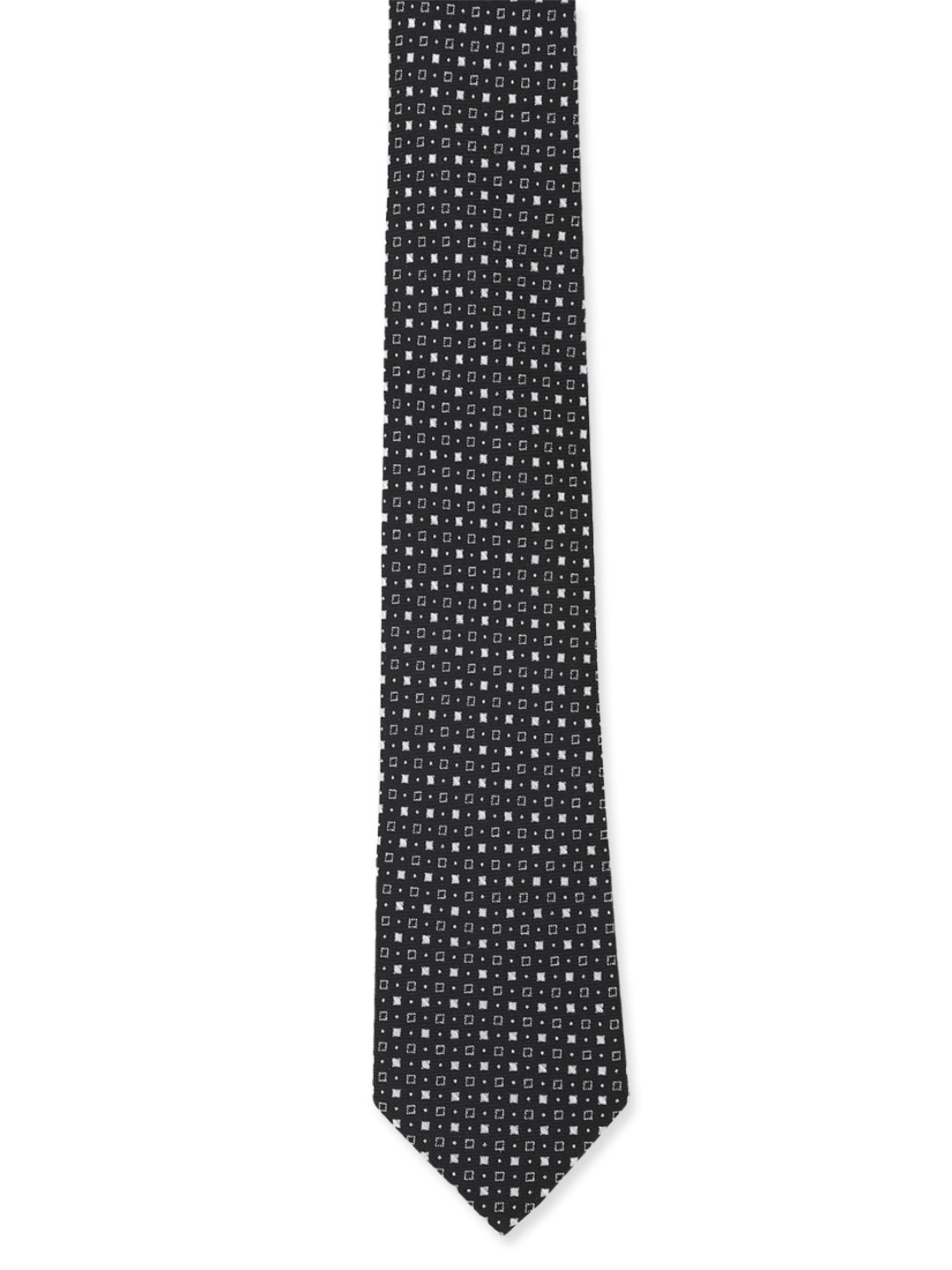 

Peter England Men Charcoal Grey Printed Broad Tie