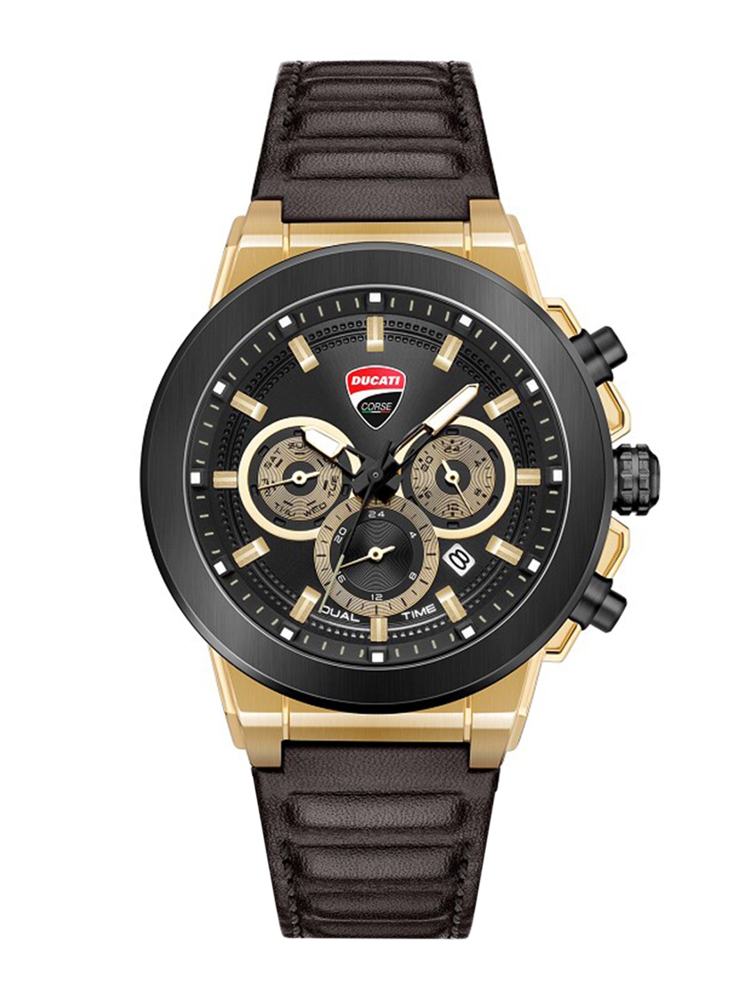 

DUCATI CORSE Men Black Dial & Leather Straps Analogue Watch DTWGF2019202