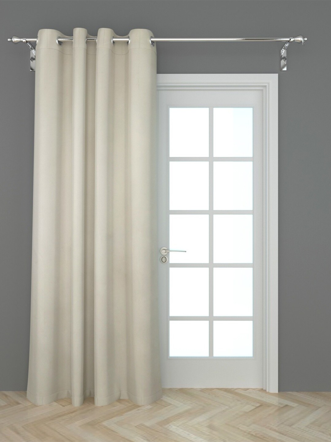 

Home Centre Beige Black Out Door Curtain