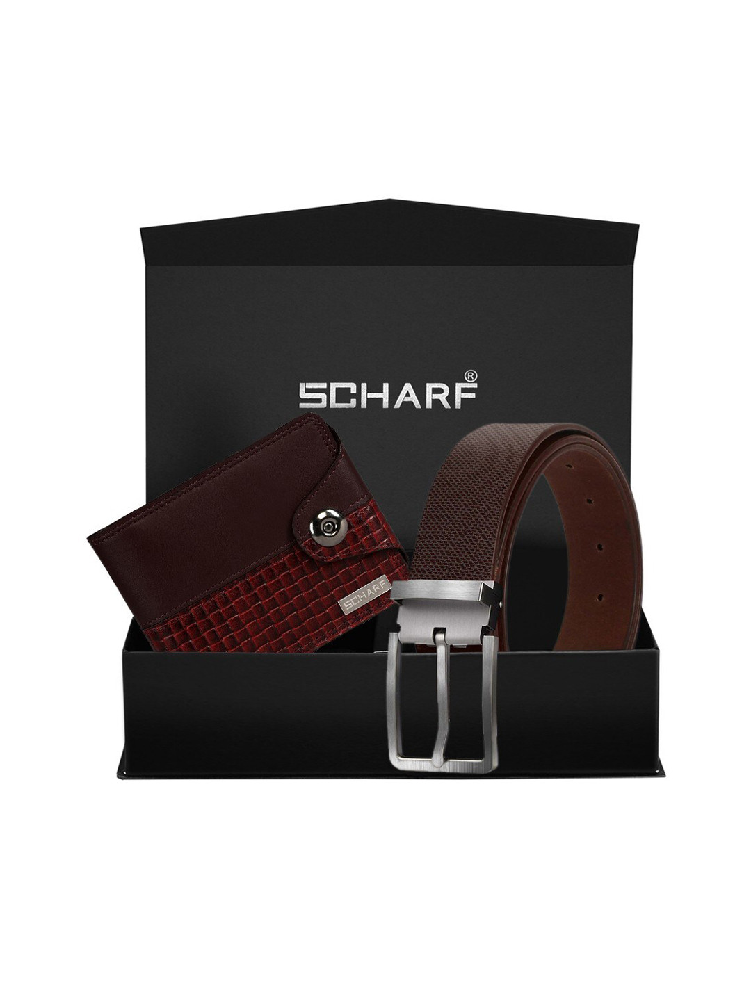 

SCHARF Men Brown Solid Genuine Leather Accessory Gift Set