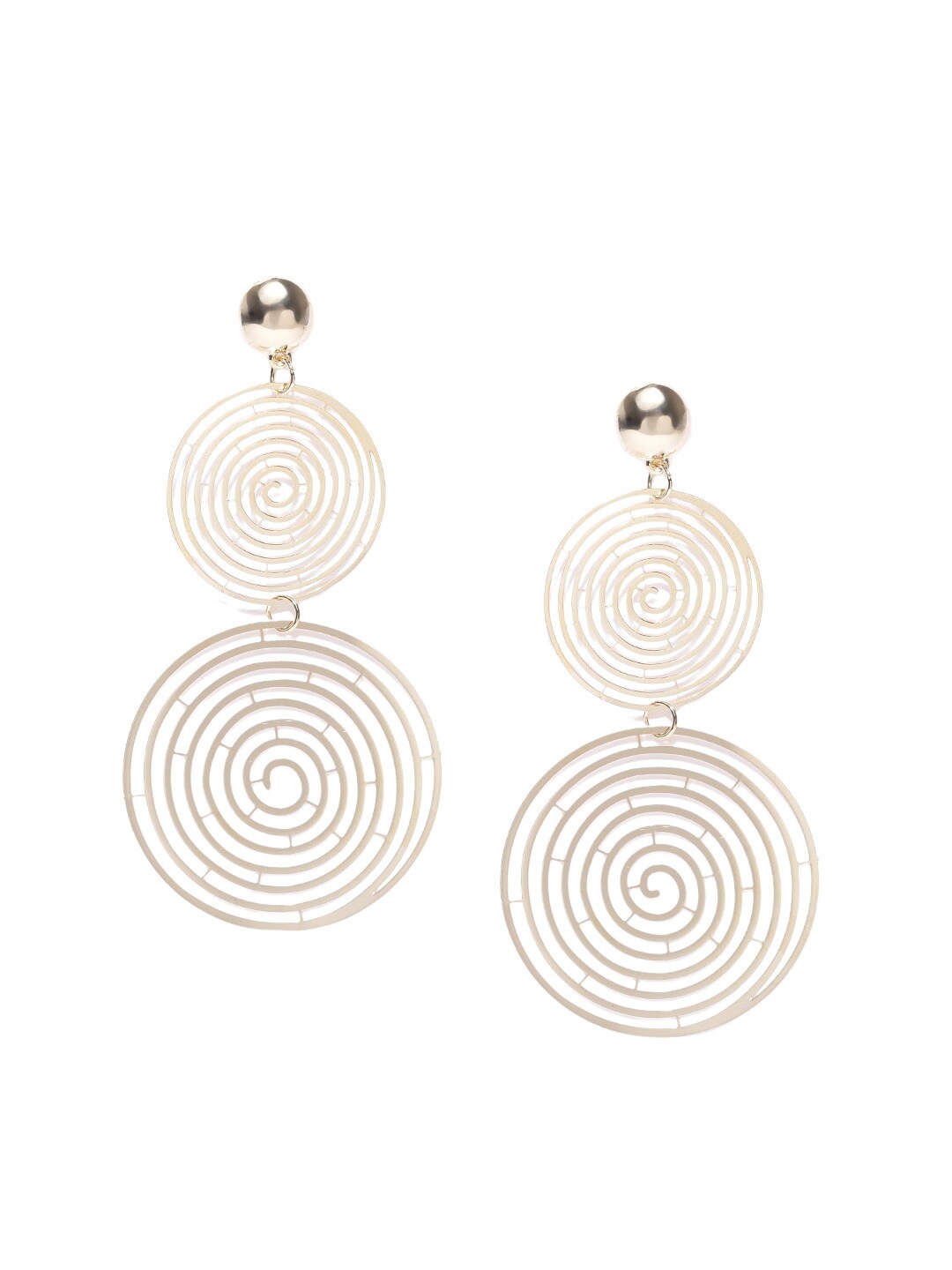 

ChicMela Gold Contemporary Drop Earrings