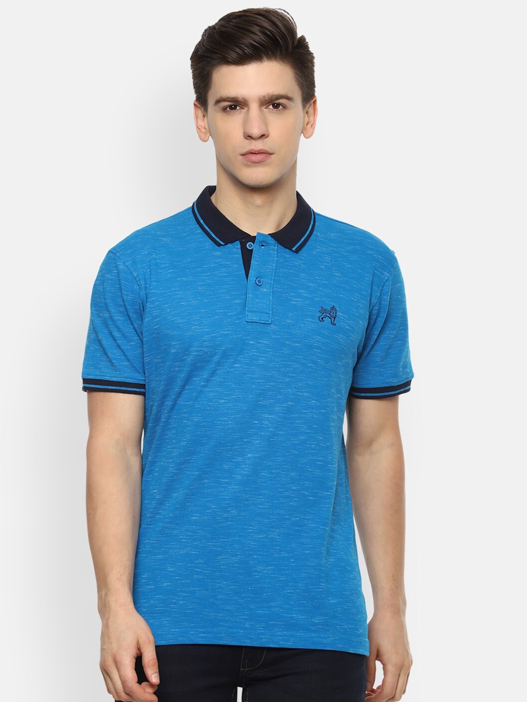 

Van Heusen Sport Men Blue Polo Collar T-shirt