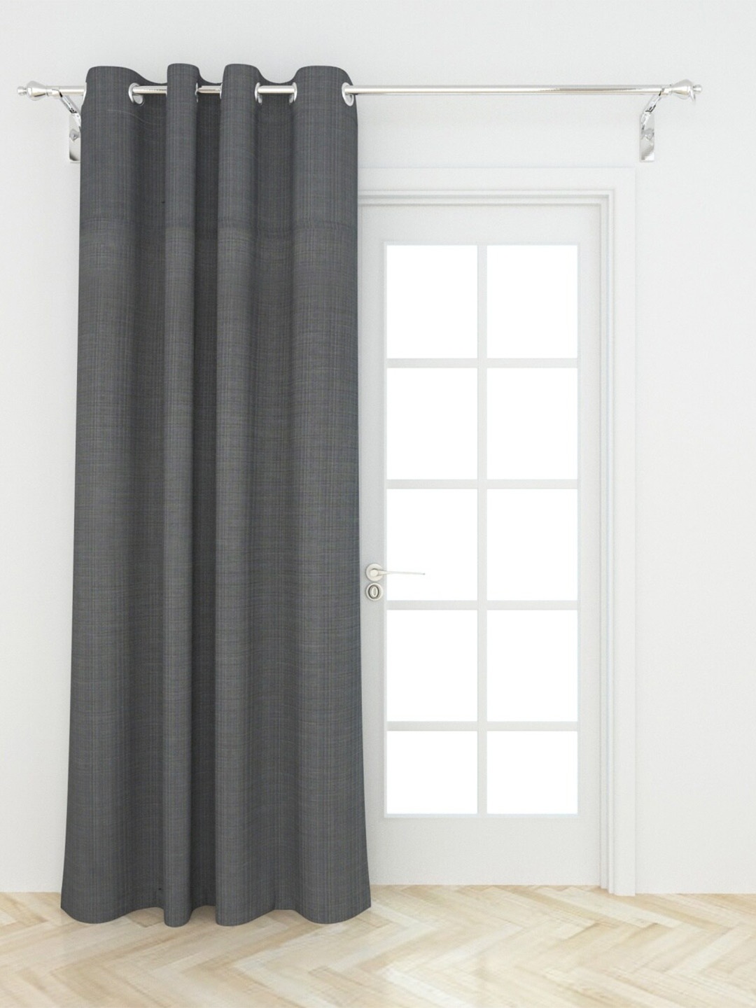 

Home Centre Grey Solid Black Out Door Curtain