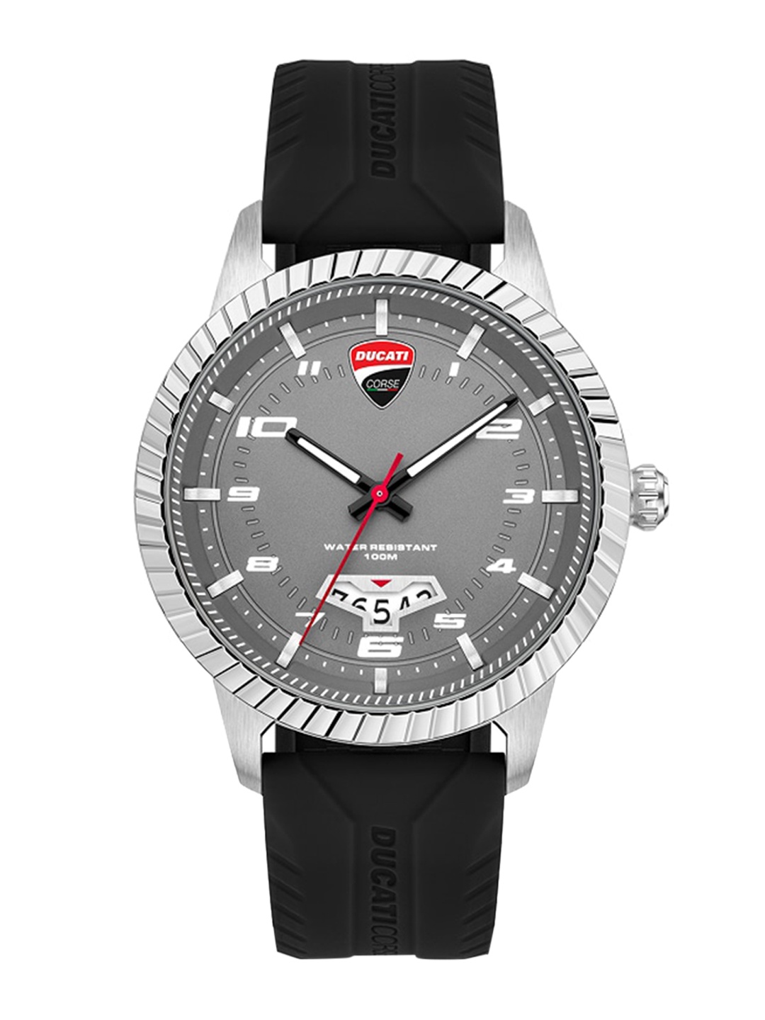 

DUCATI CORSE Men Grey Dial & Black Straps Analogue Watch DTWGN2019501
