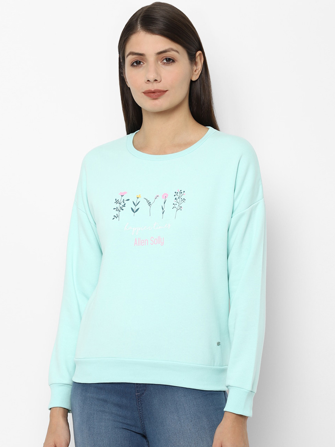 

Allen Solly Woman Women Blue Printed Sweatshirt
