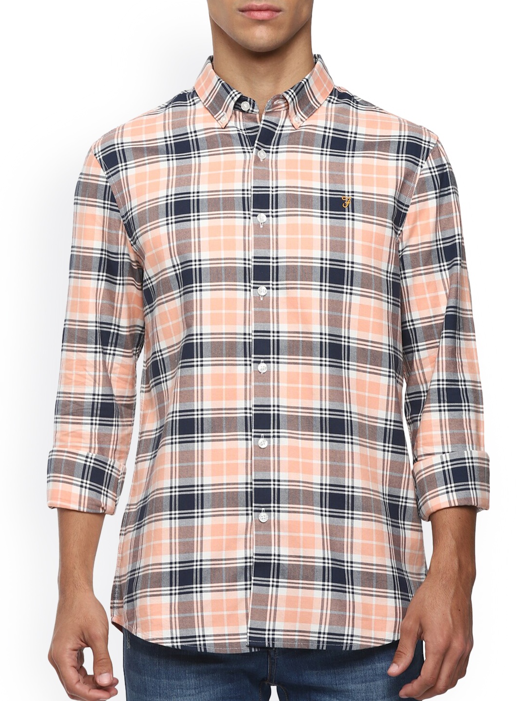 

Farah Men Pink Checked Casual Shirt