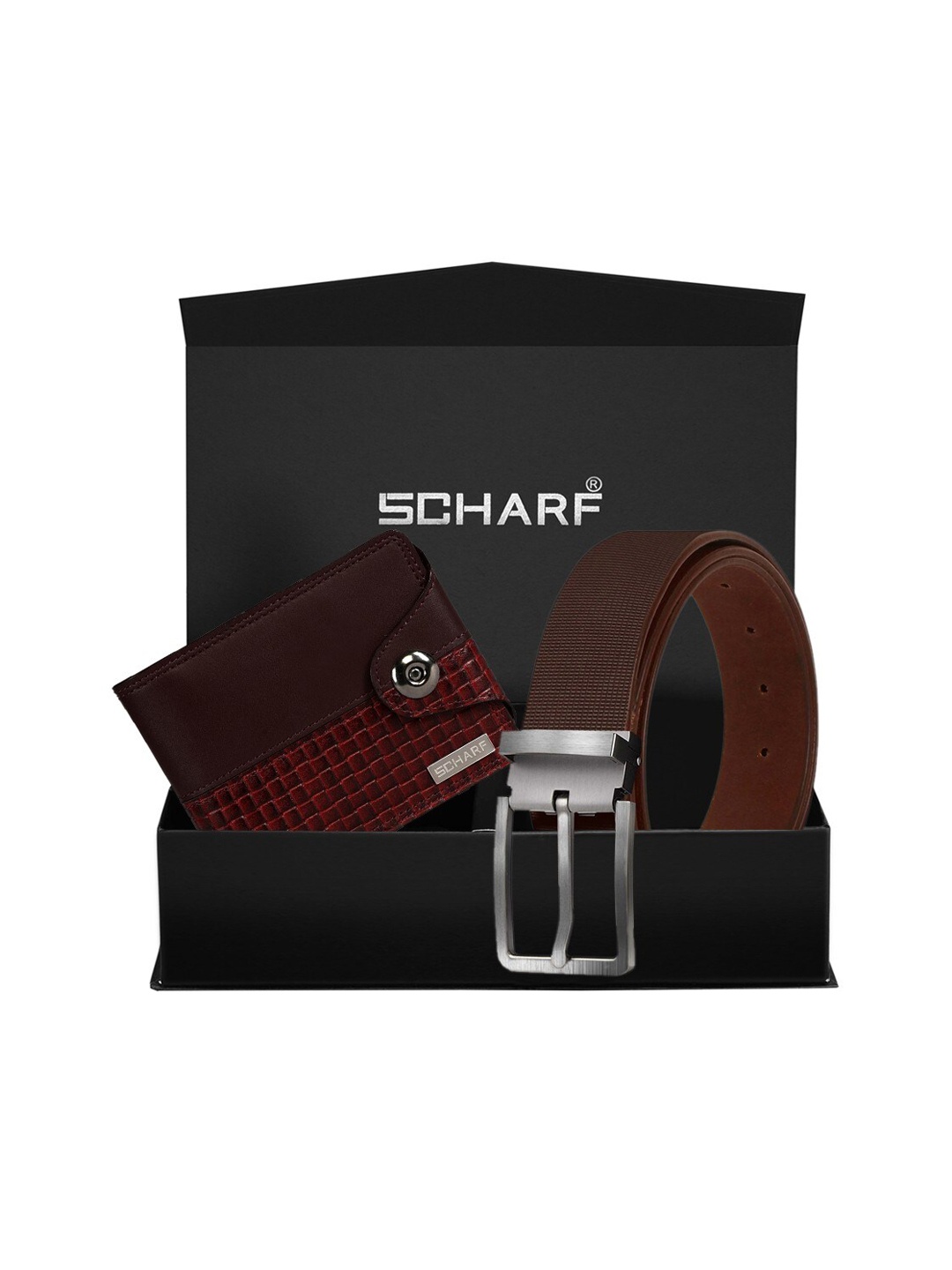 

SCHARF Men Brown Textured Genuine Leather Accessory Gift