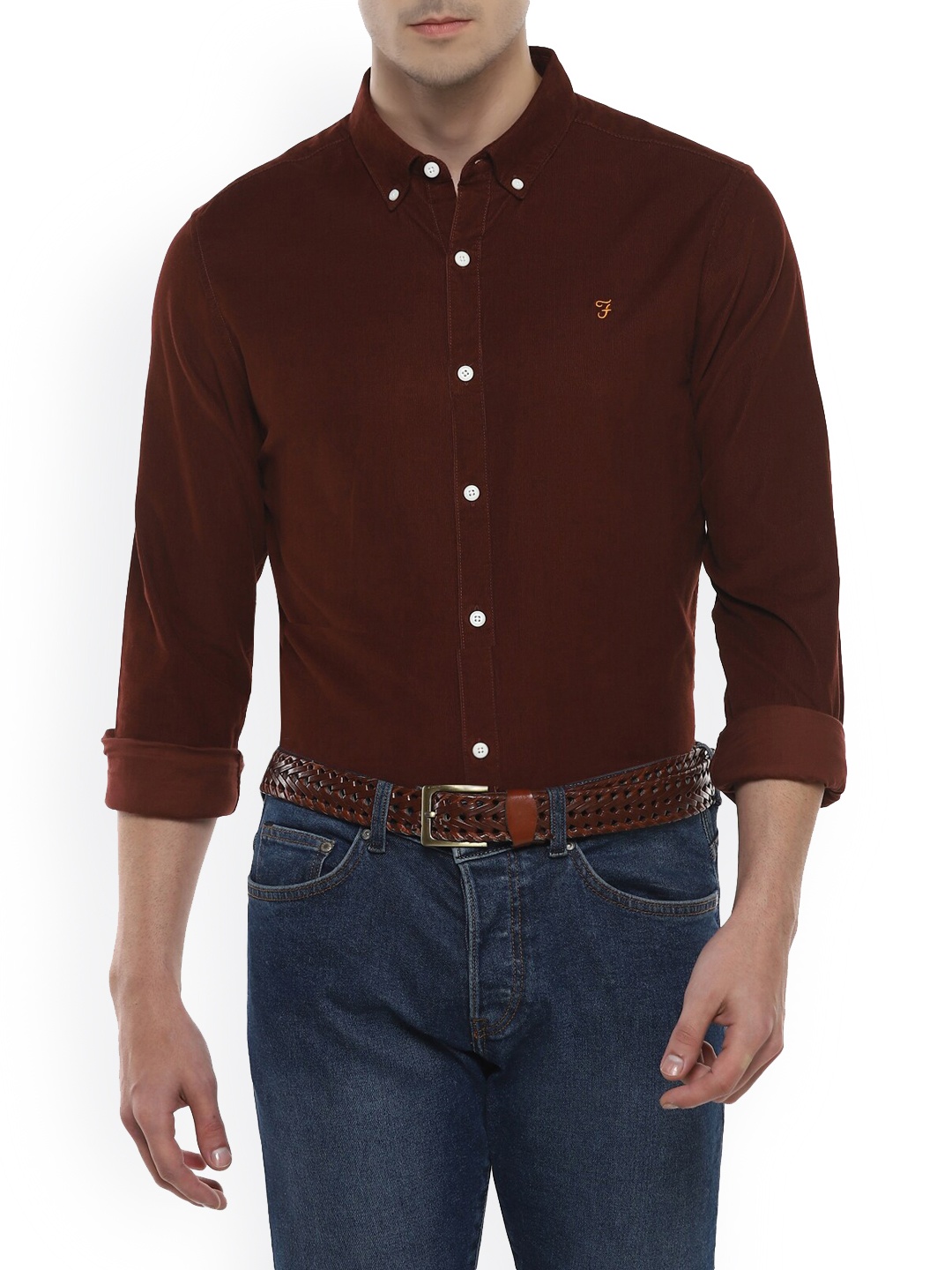 

Farah Men Maroon Casual Solid Shirt