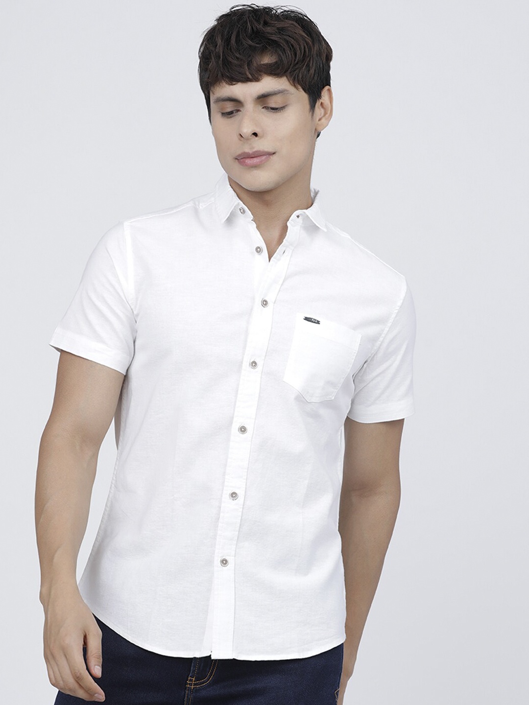 

The Indian Garage Co Men White Casual Shirt