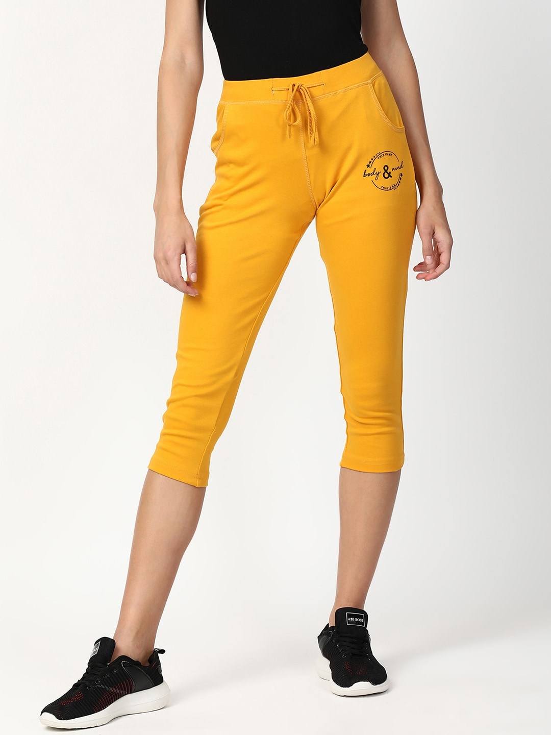 

V2 Value & Variety Women Mustard Solid Capris