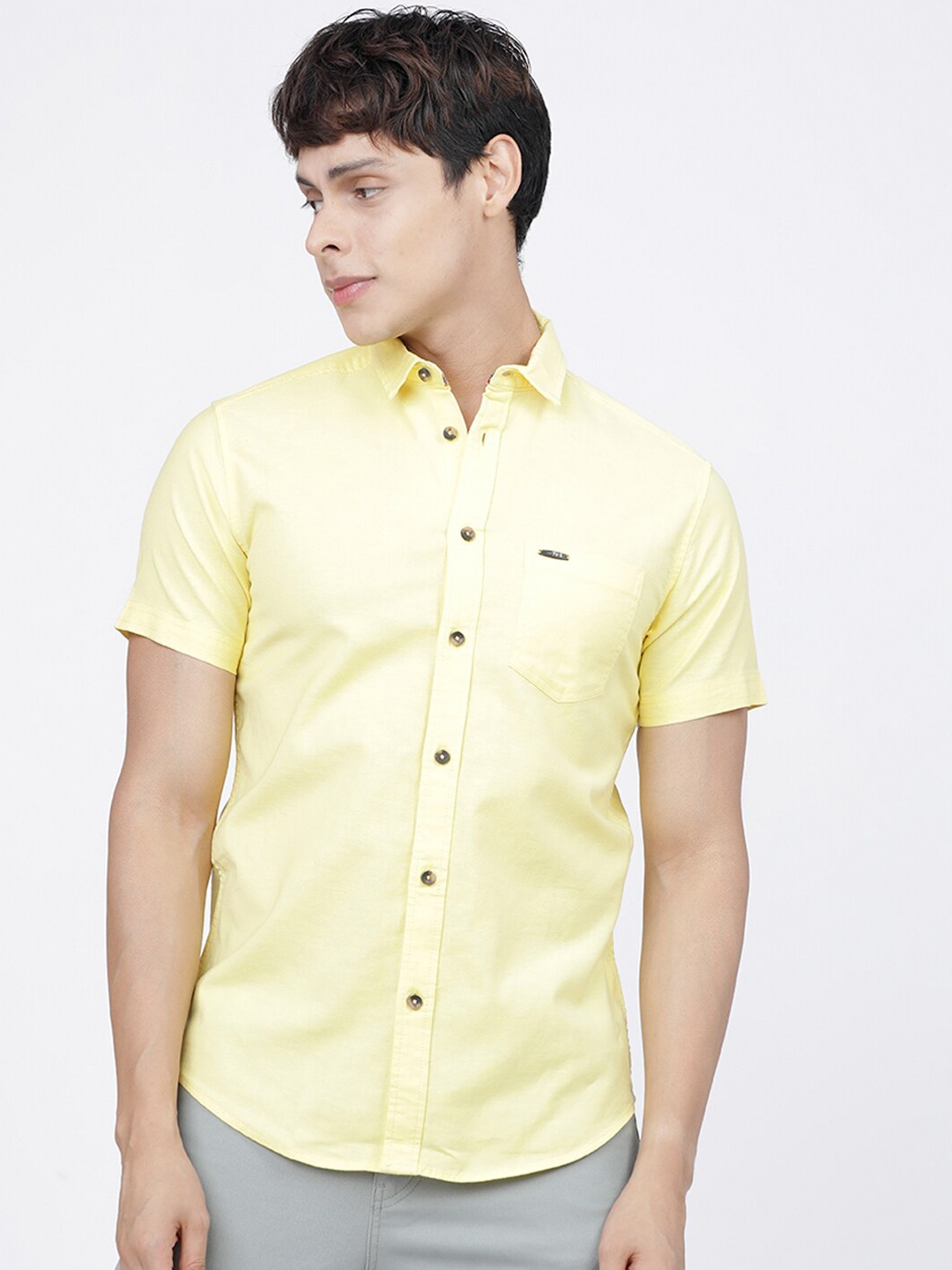 

The Indian Garage Co Men Yellow Casual Shirt
