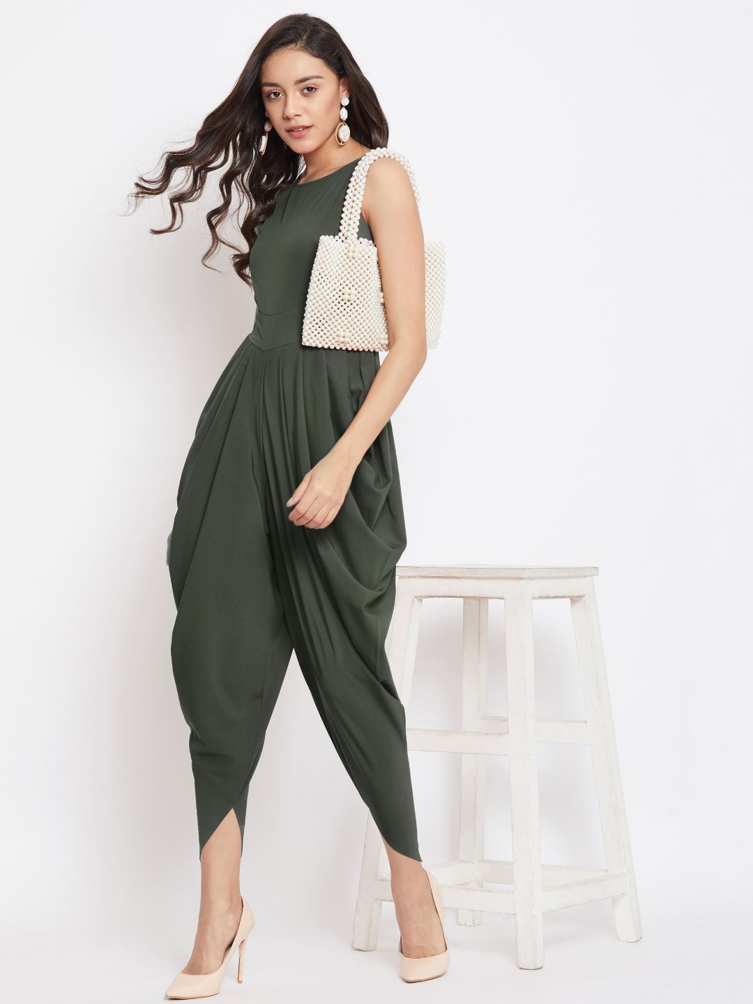 

Uptownie Lite Women Dhoti Jumpsuit, Green