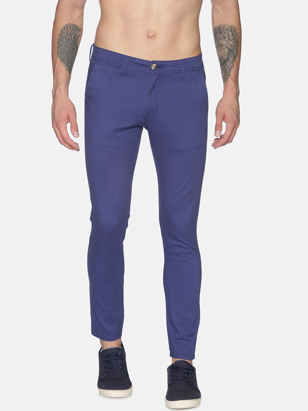 

Raa Jeans Men Blue Skinny Fit Regular Trousers