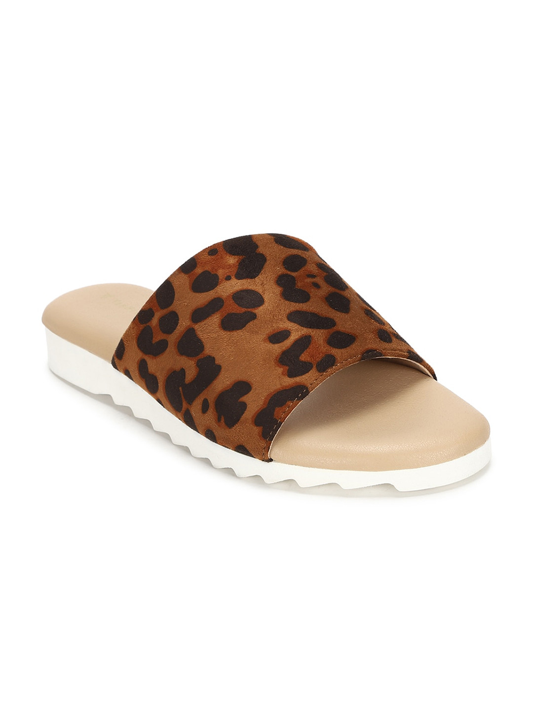 

Van Heusen Woman Women Brown & Black Printed Sliders