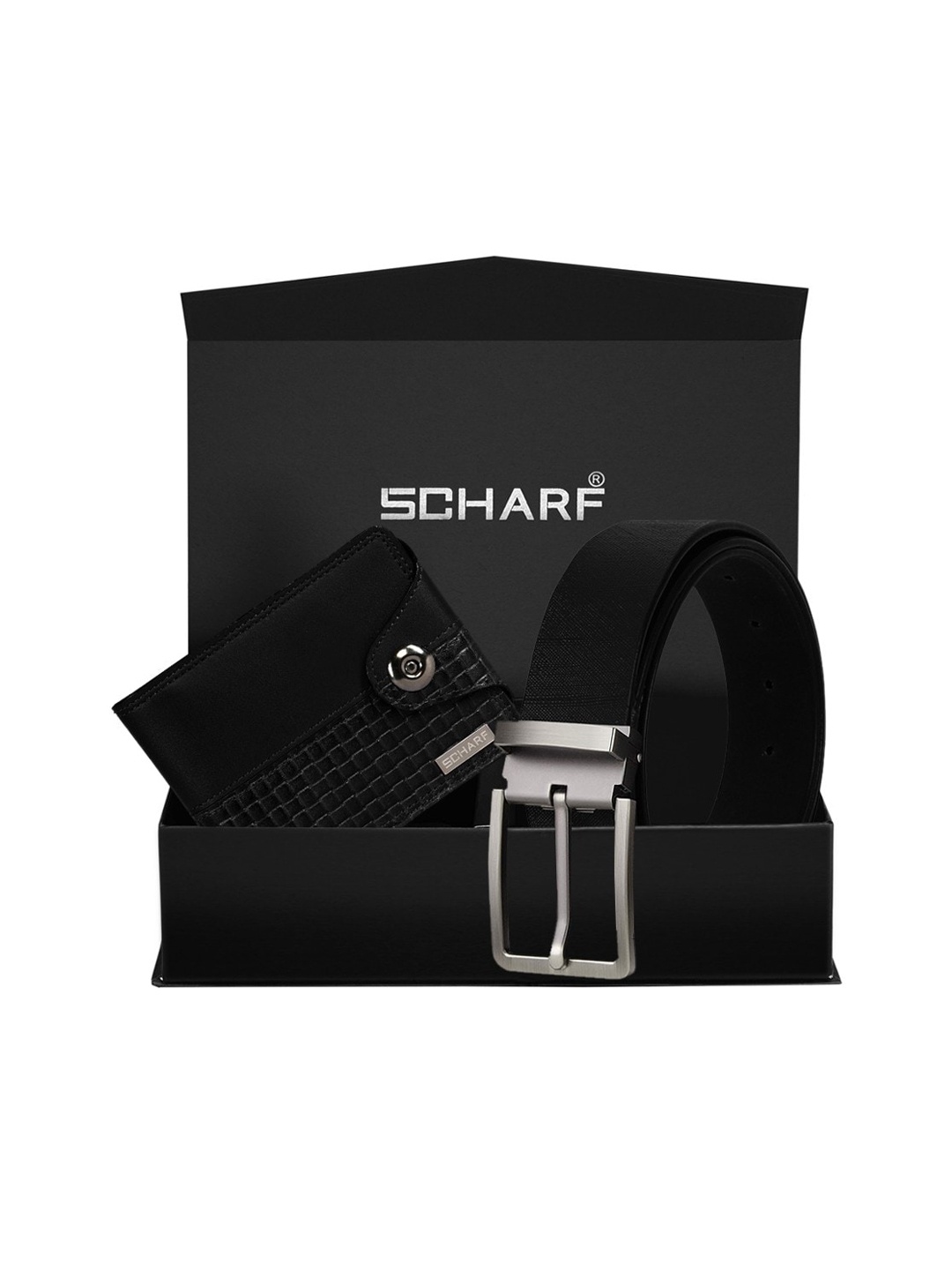 

SCHARF Men Black Textured Accessory Gift Set