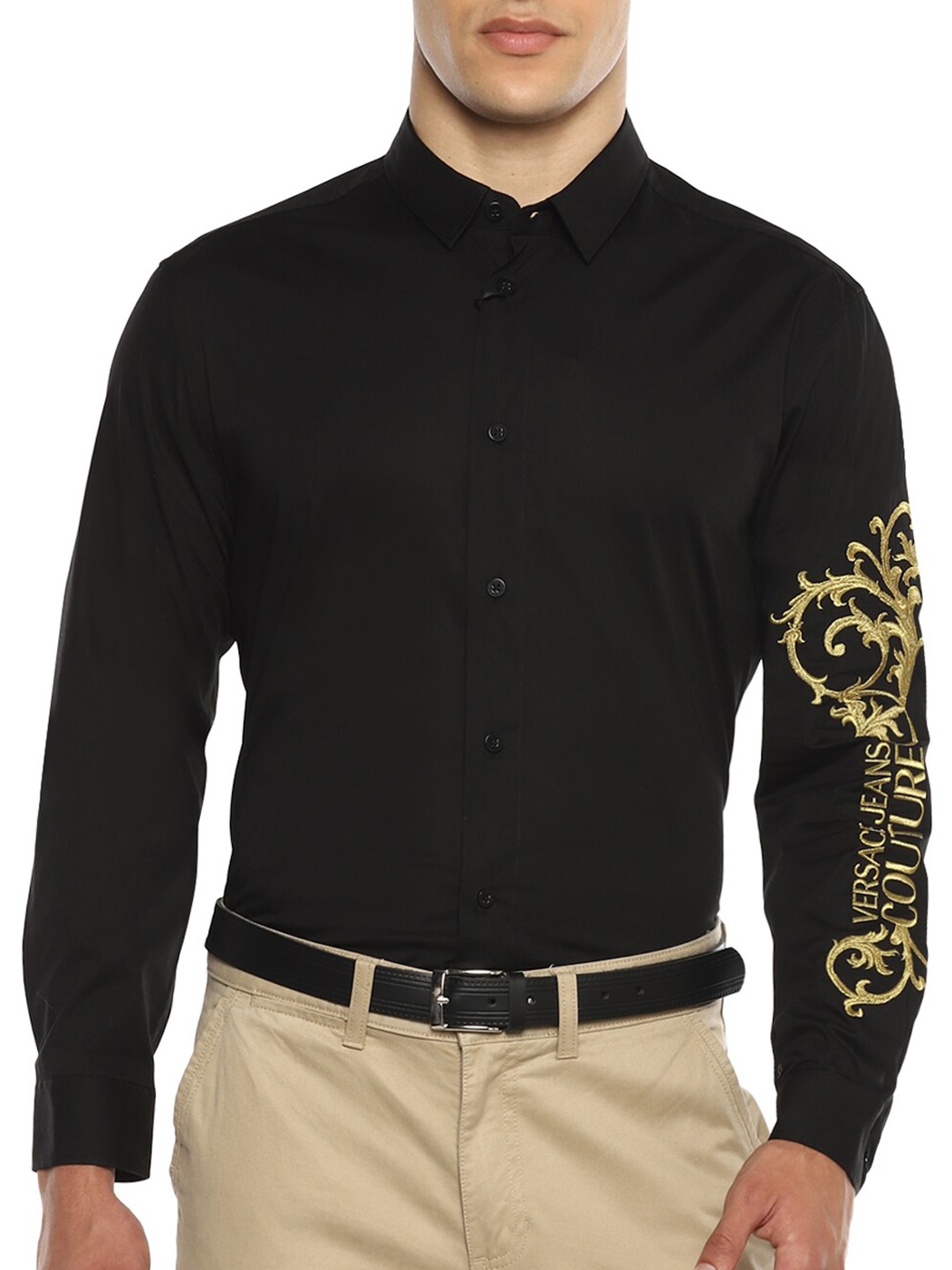 

Versace Jeans Couture Men Black Casual Shirt