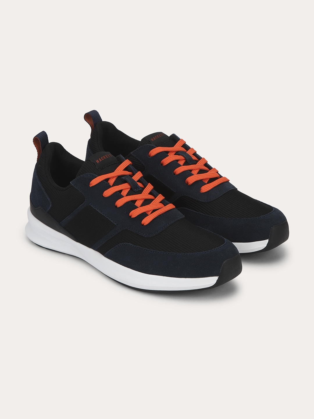 

HACKETT LONDON Men Navy Blue Leather Sneakers