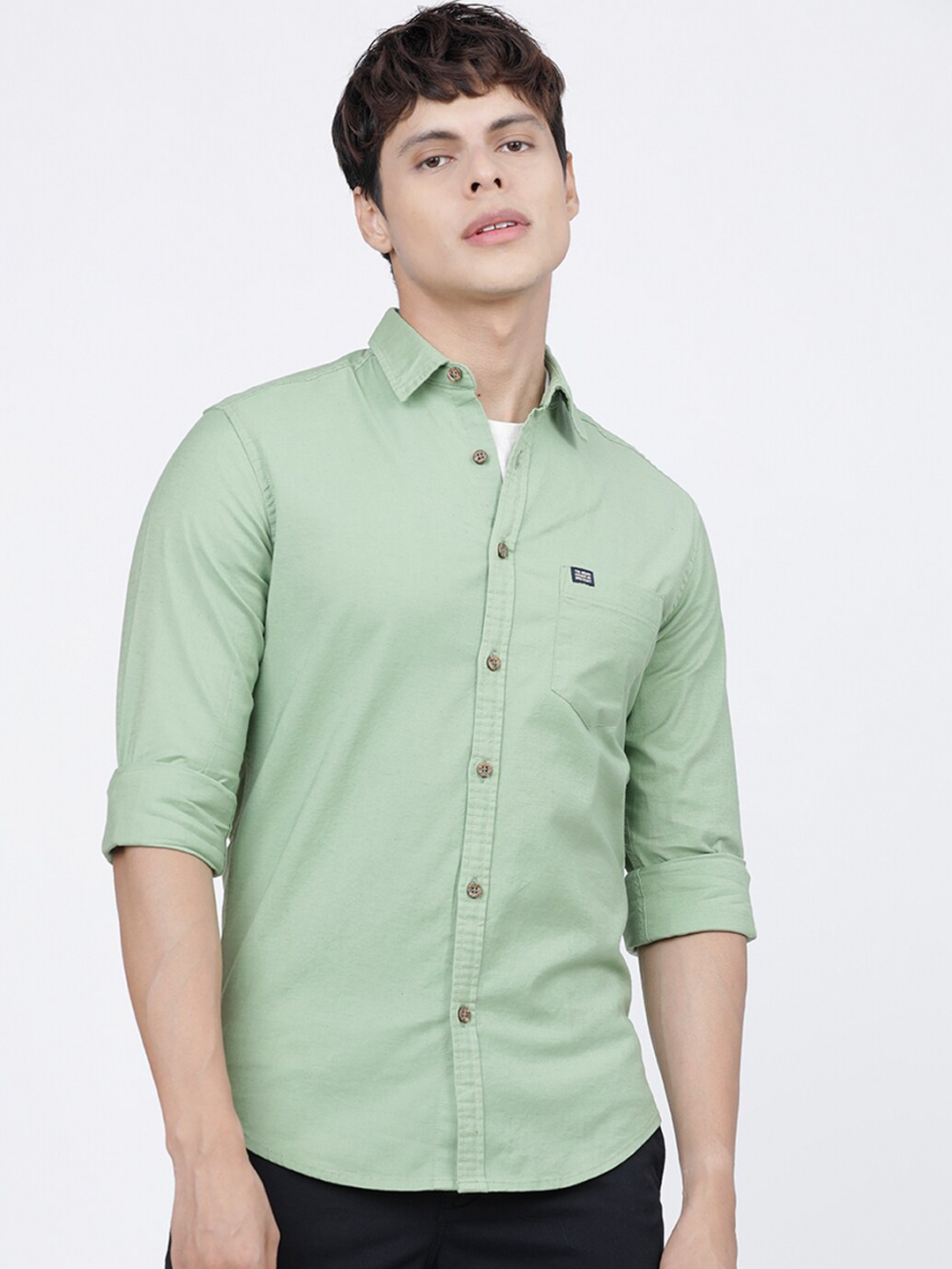 

The Indian Garage Co Men Green Casual Shirt