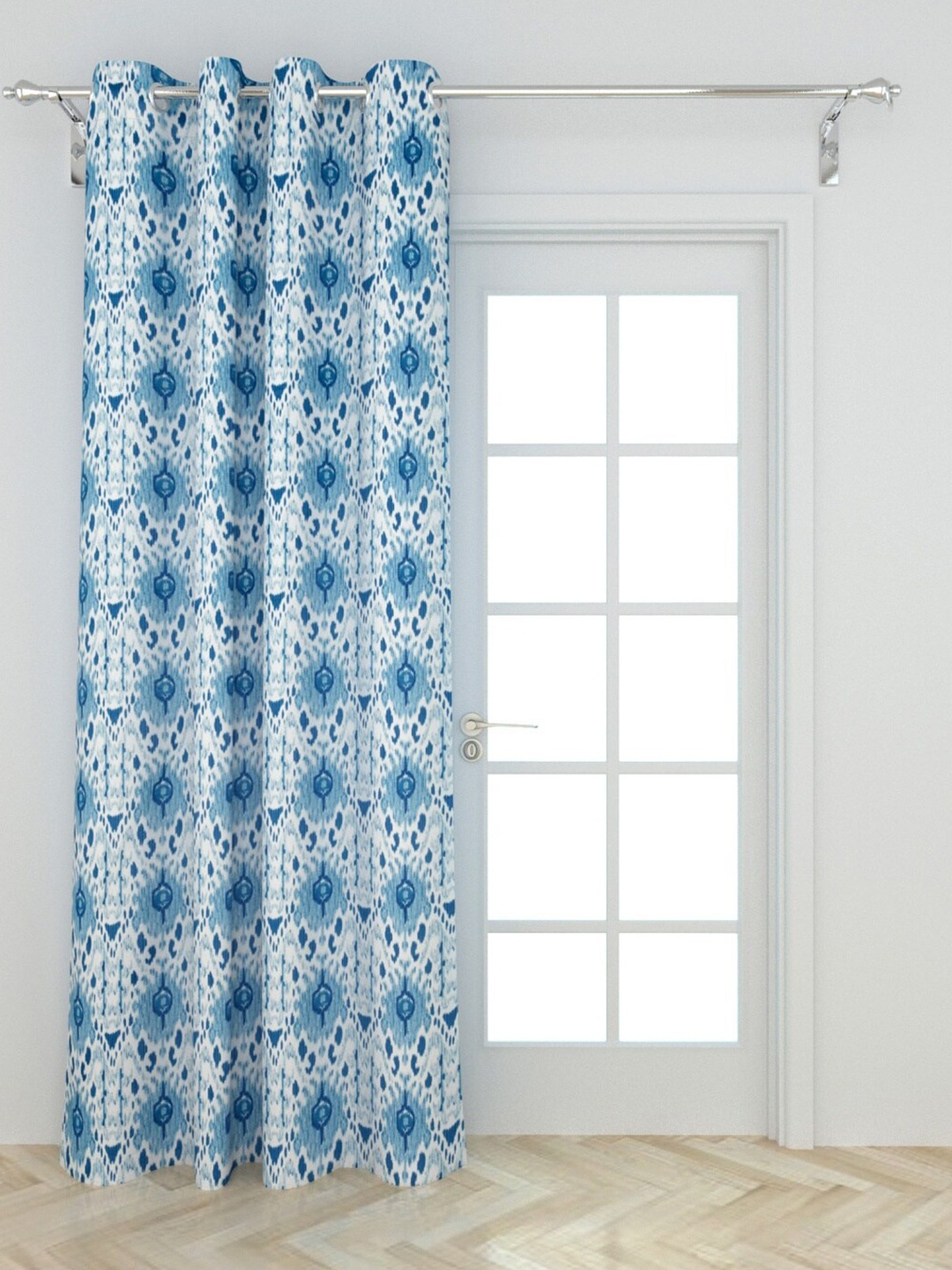 

Home Centre Blue & White Velvet Door Curtain