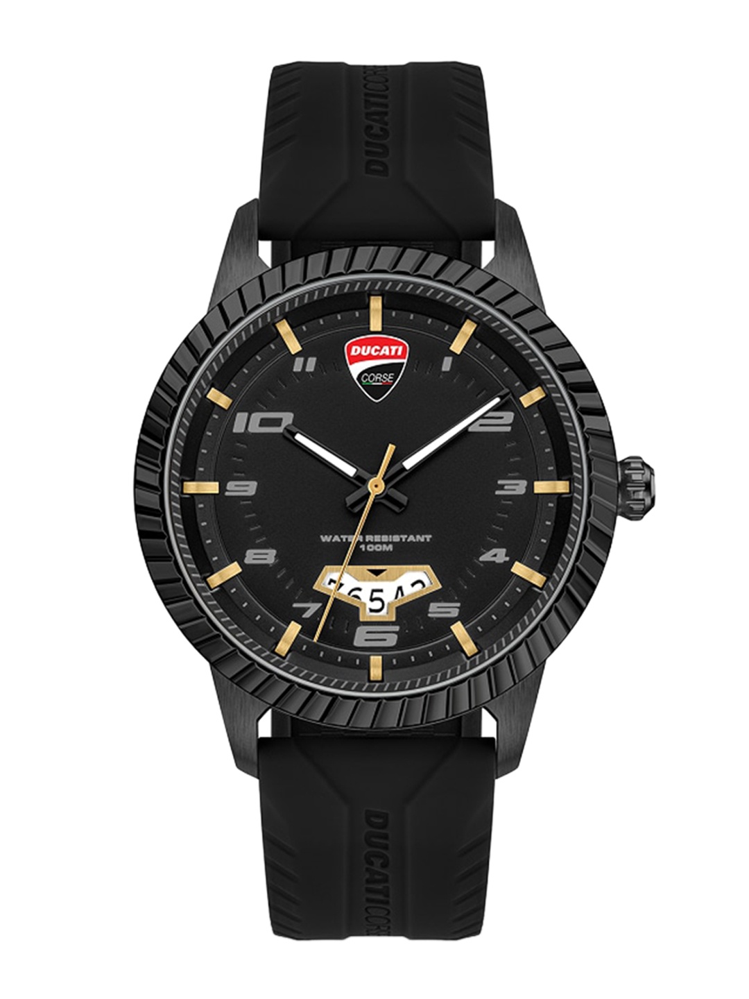 

DUCATI CORSE Men Black Printed Dial & Black Analogue Watch DTWGN2019504