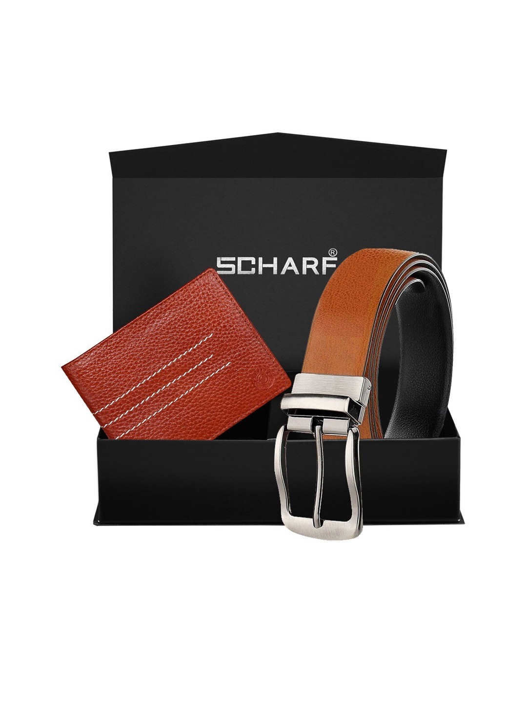 SCHARF Men Tan-Brown Solid Formal Accessory Gift Set