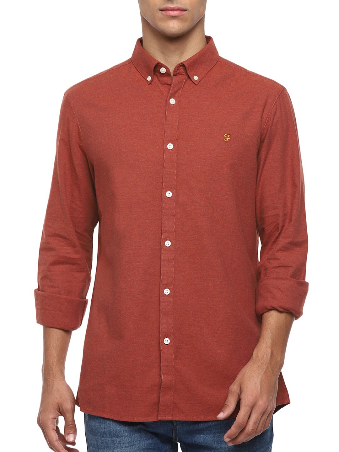 

Farah Men Red Casual Shirt