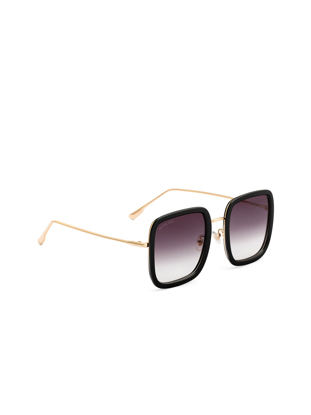 

ROYAL SON Women Grey Lens & Black Square Sunglasses with UV Protected Lens CHIWM00112-C2