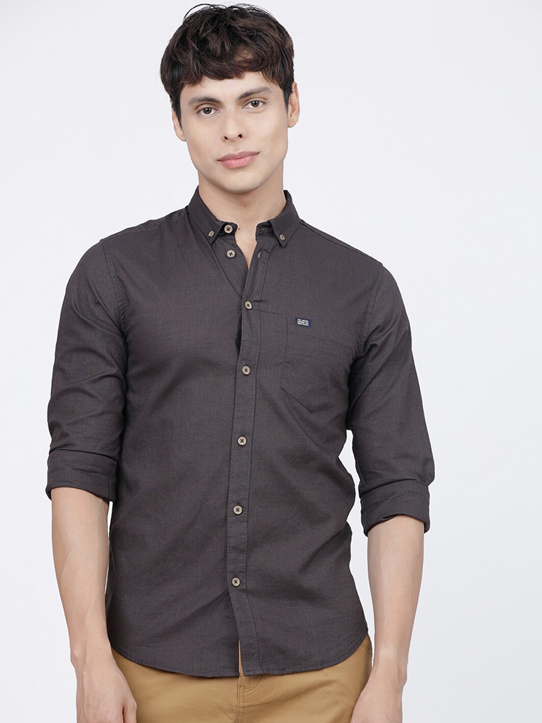 

The Indian Garage Co Men Grey Casual Shirt