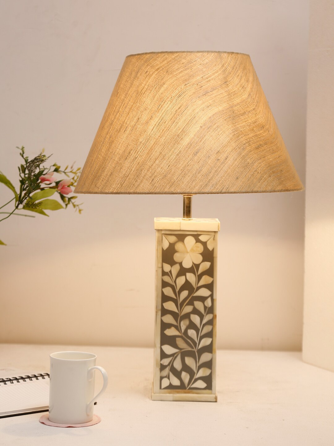 

Fabindia White & Grey Classic Country Table Lamp