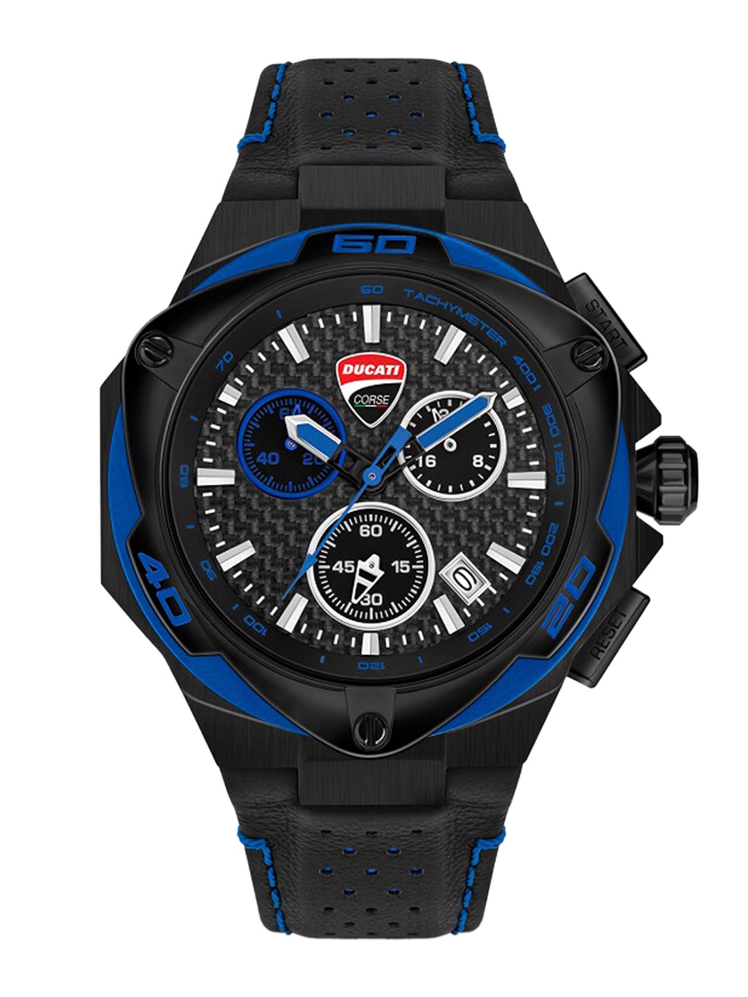 

DUCATI CORSE Men Black Dial & Black Leather Straps Analogue Watch DTWGC2019005-Black