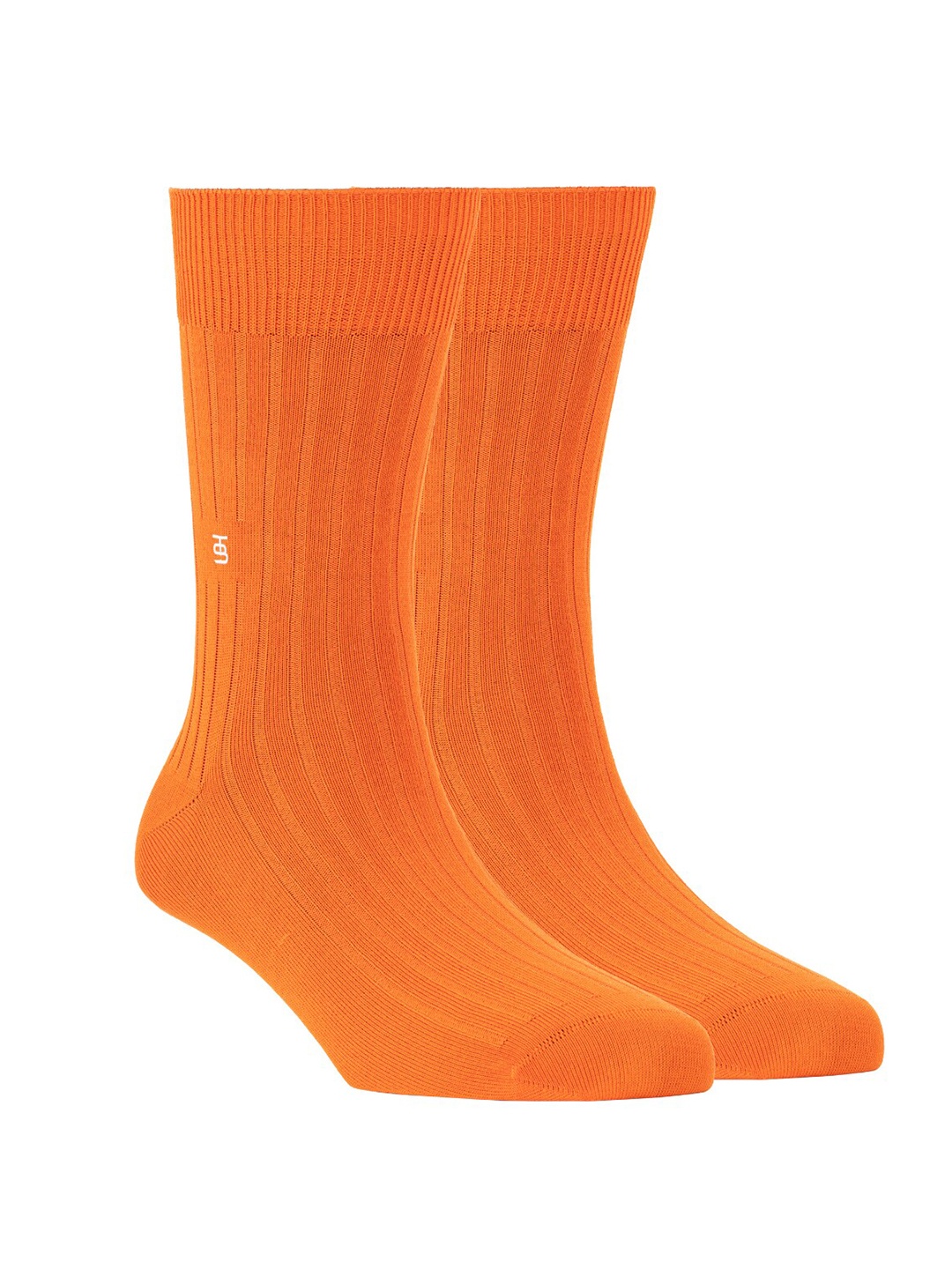 

SockSoho Men Orange Solid Calf-Length Socks