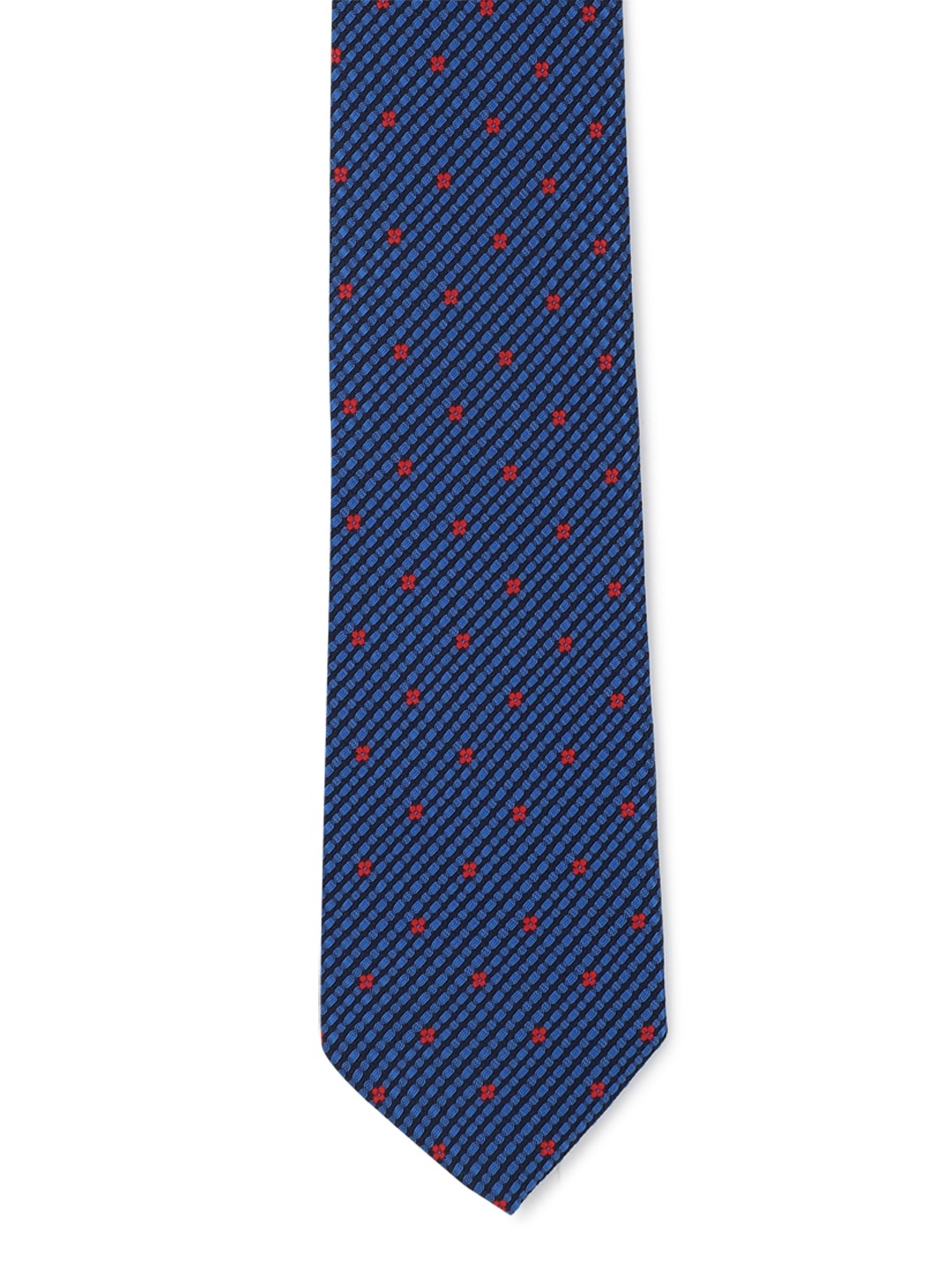 

Peter England Men Blue & Maroon Woven Design Broad Tie