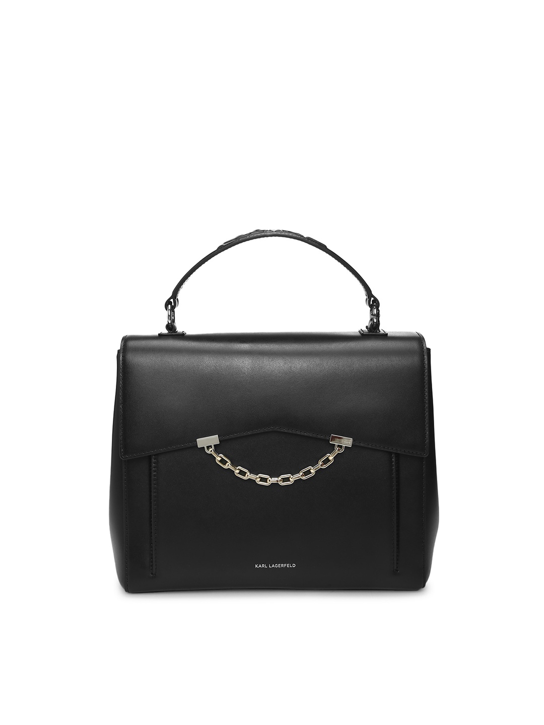 

Karl Lagerfeld Black Structured Satchel