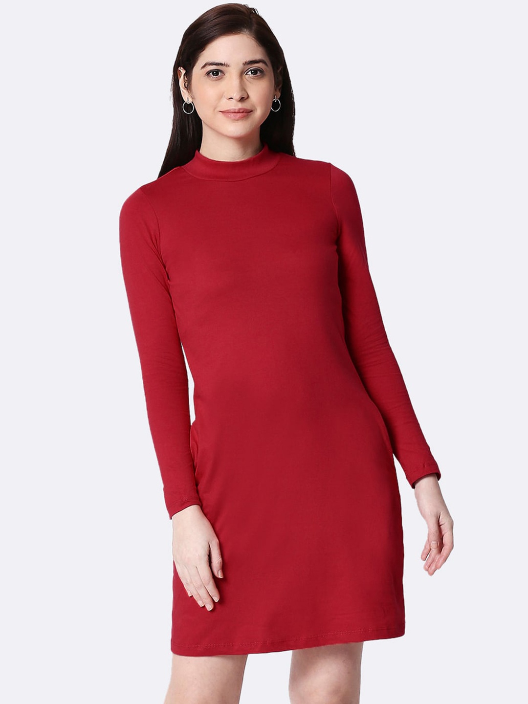 

Bewakoof Women Blue A-Line Dress, Red