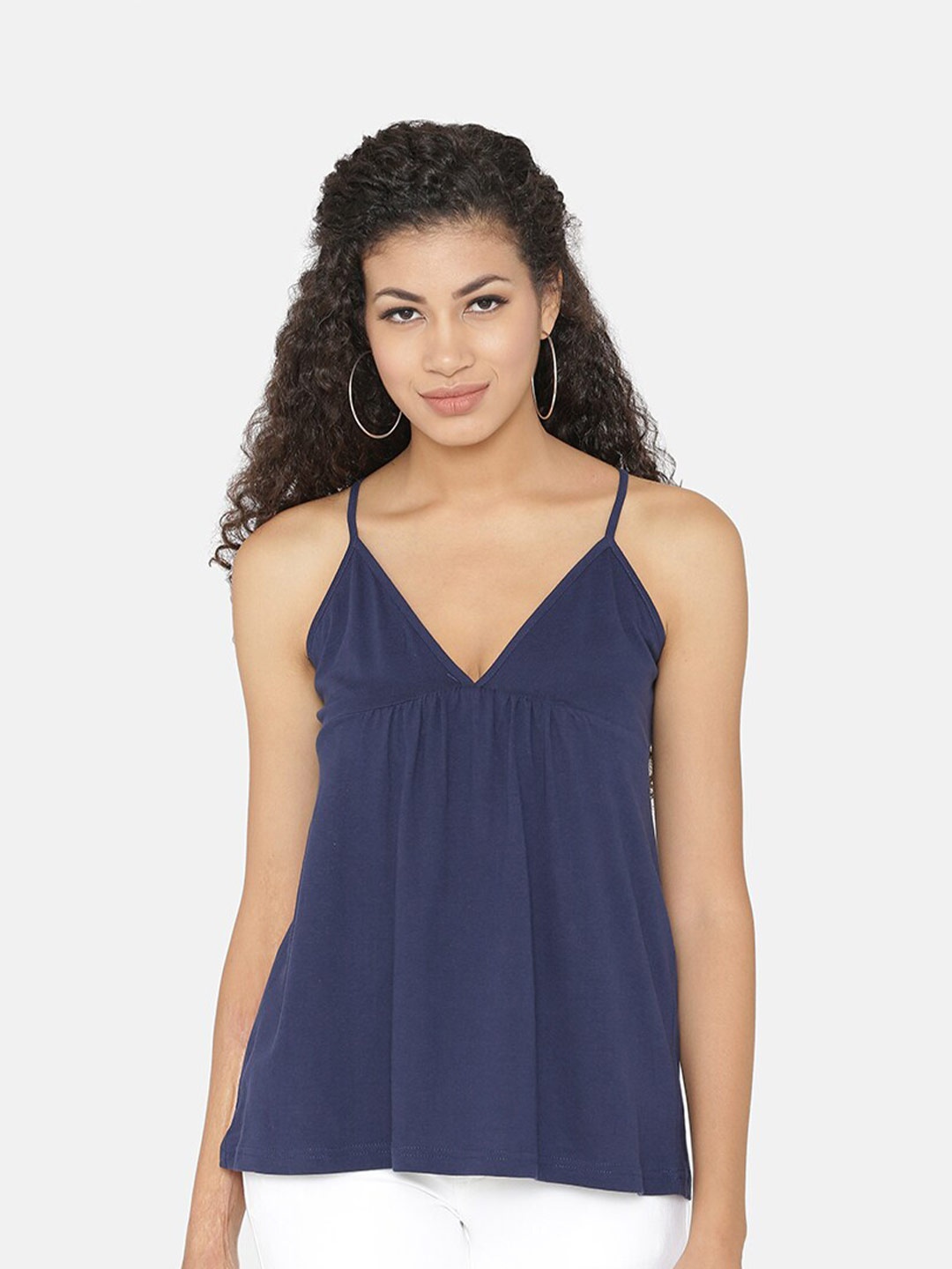 

Yaadleen Navy Blue A-Line Top