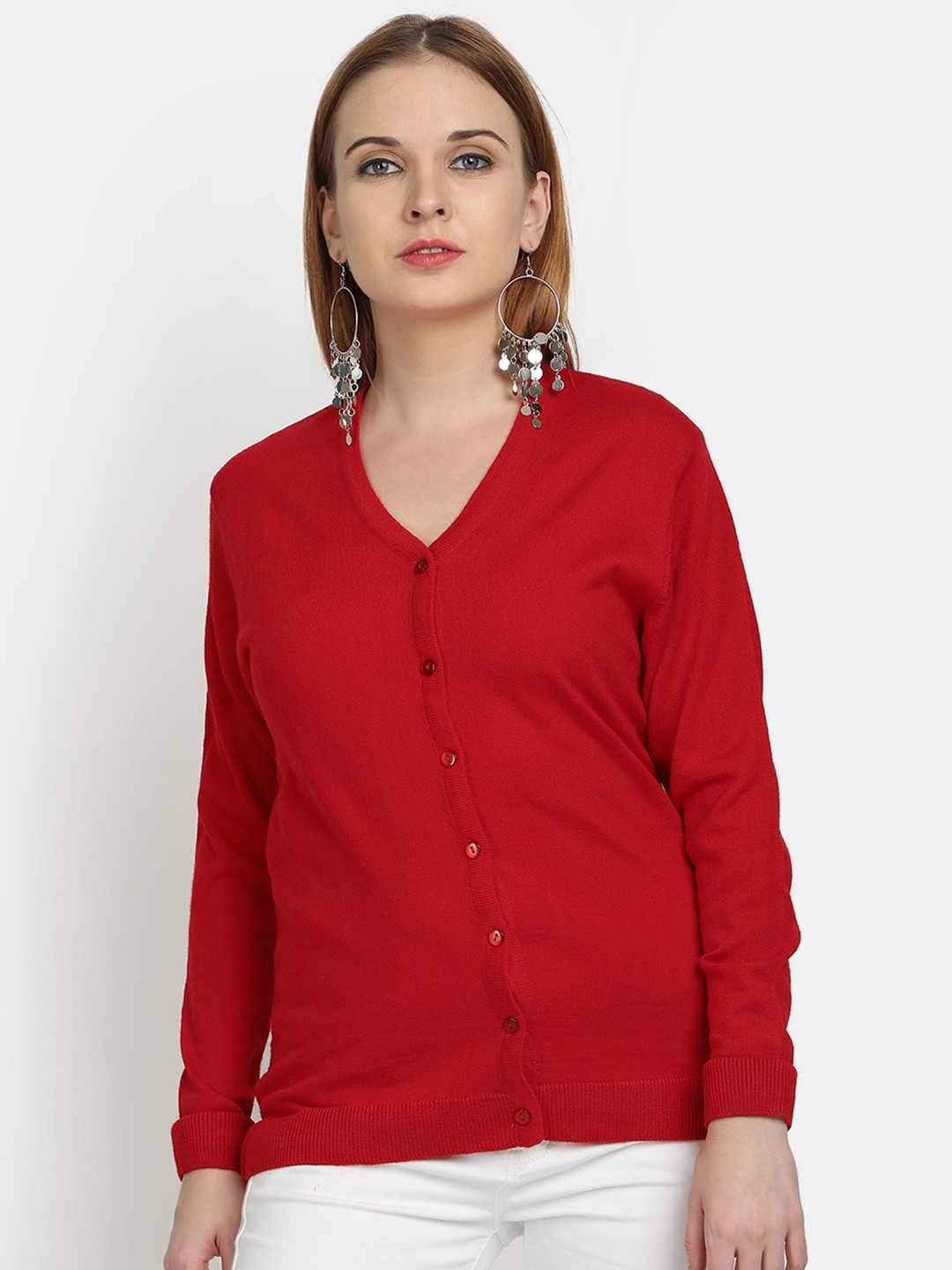 

PICOT Women Red Cardigan