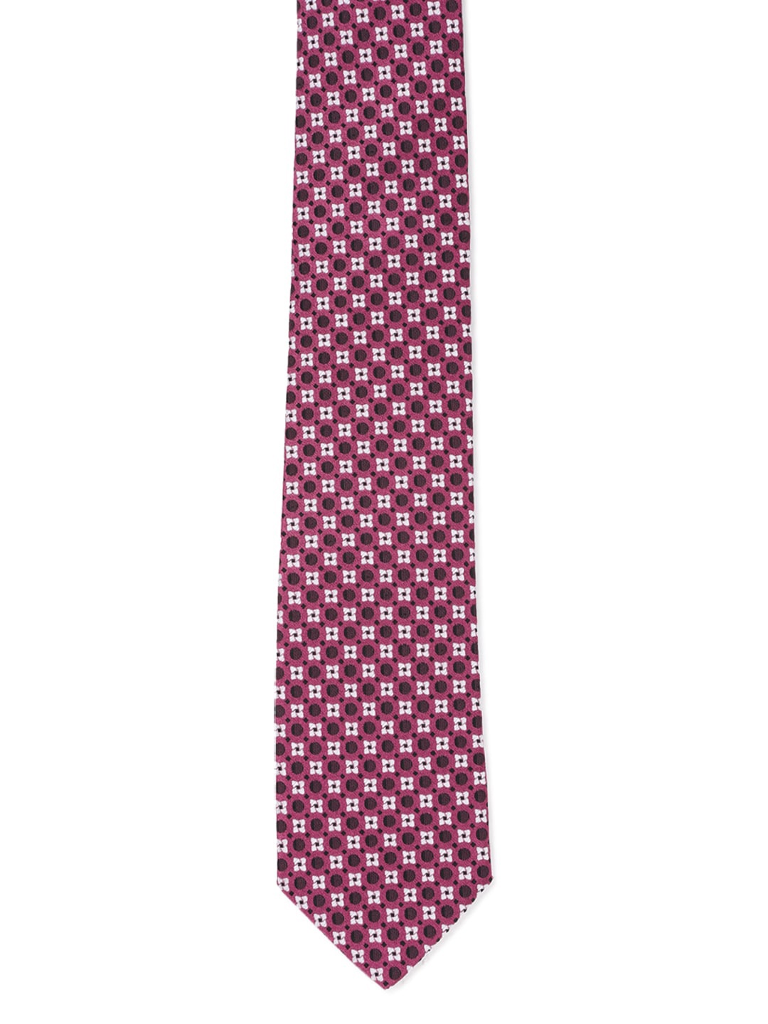 

Peter England Men Maroon Woven Design Broad Tie