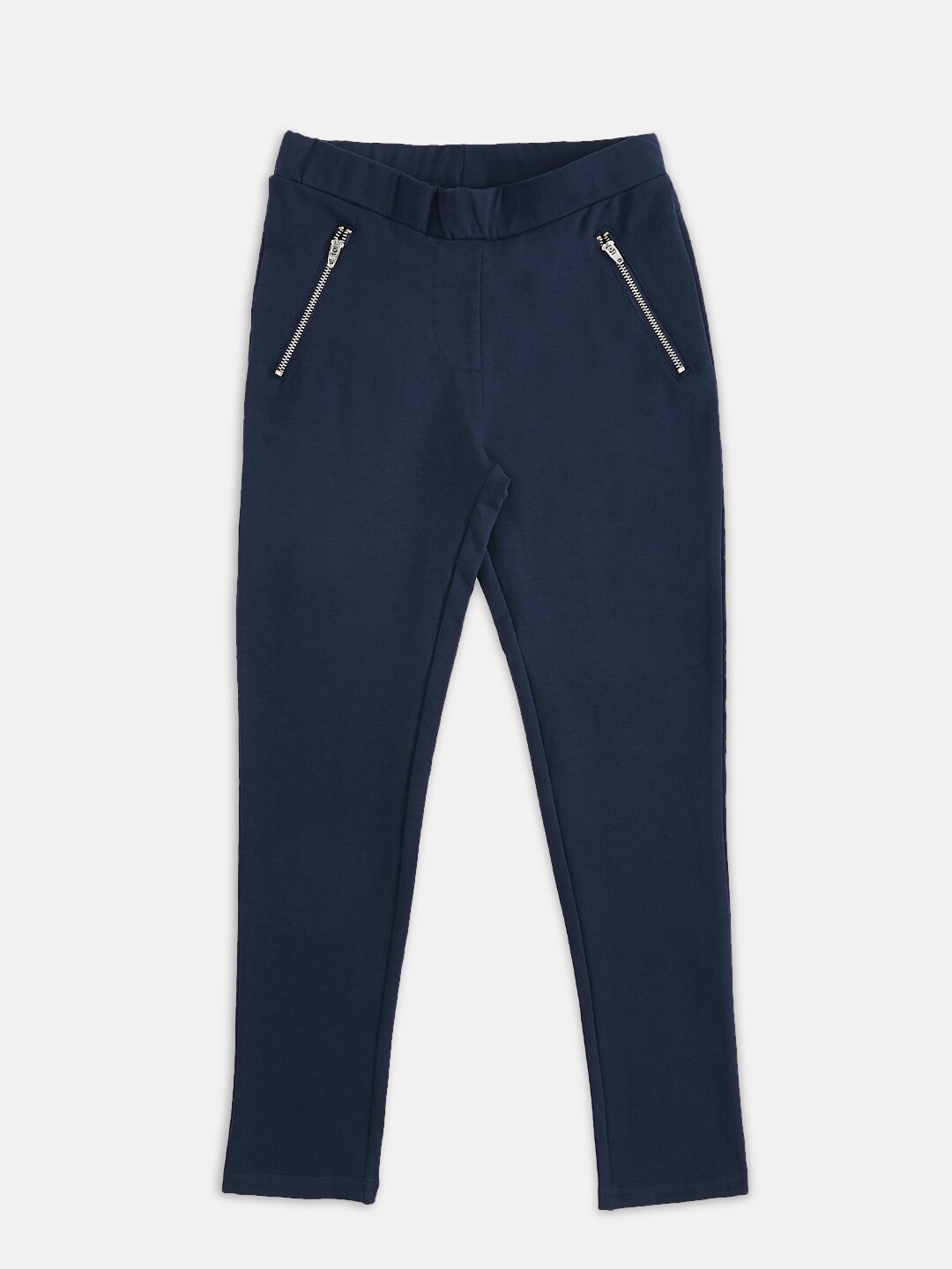 

Pantaloons Junior Girls Navy Blue Solid treggings
