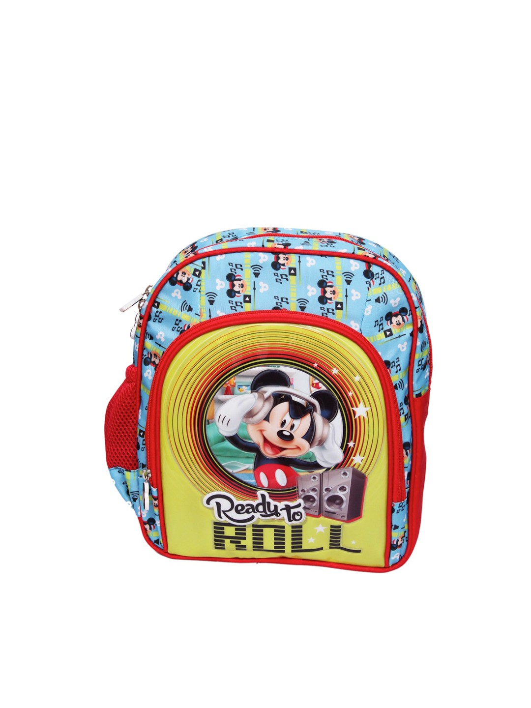 

Disney Unisex Kids Blue & Yellow Mickey Mouse Graphic Backpack with Compression Straps