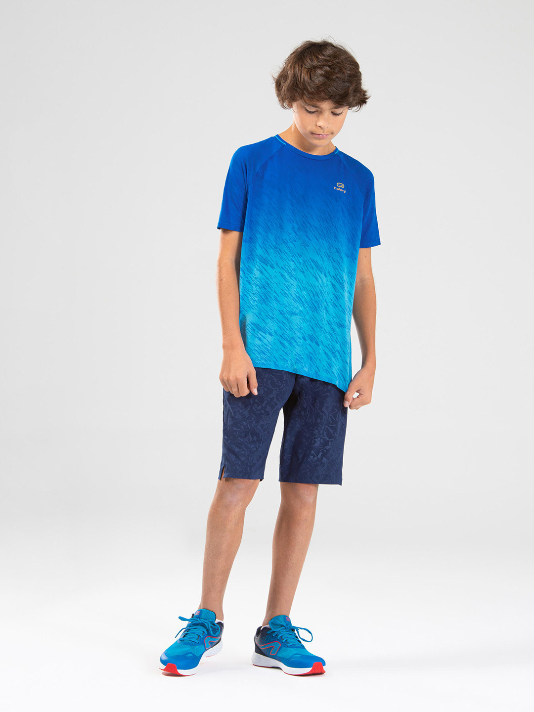 

Kalenji By Decathlon Kid Boys Blue Colourblocked Running T shirt