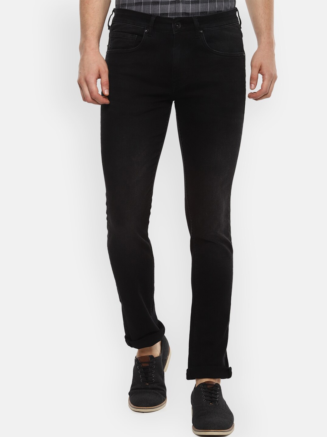 

Louis Philippe Jeans Men Black Mid-Rise Clean Look Jeans