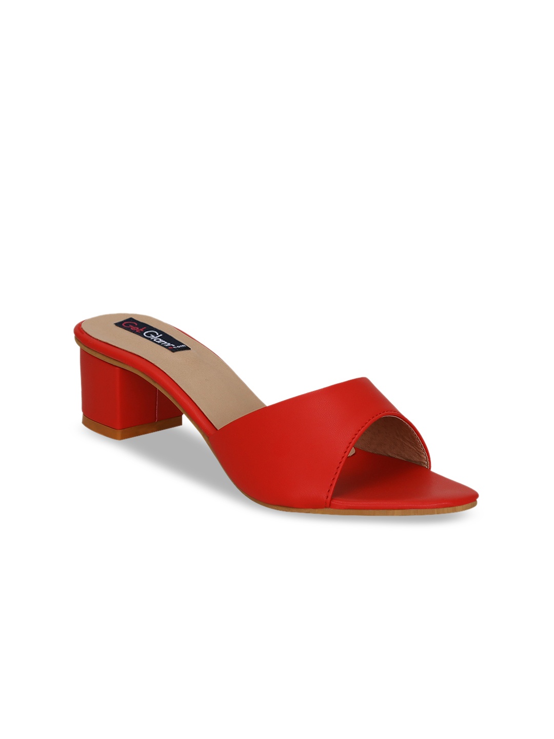 

Get Glamr Red Block Sandals