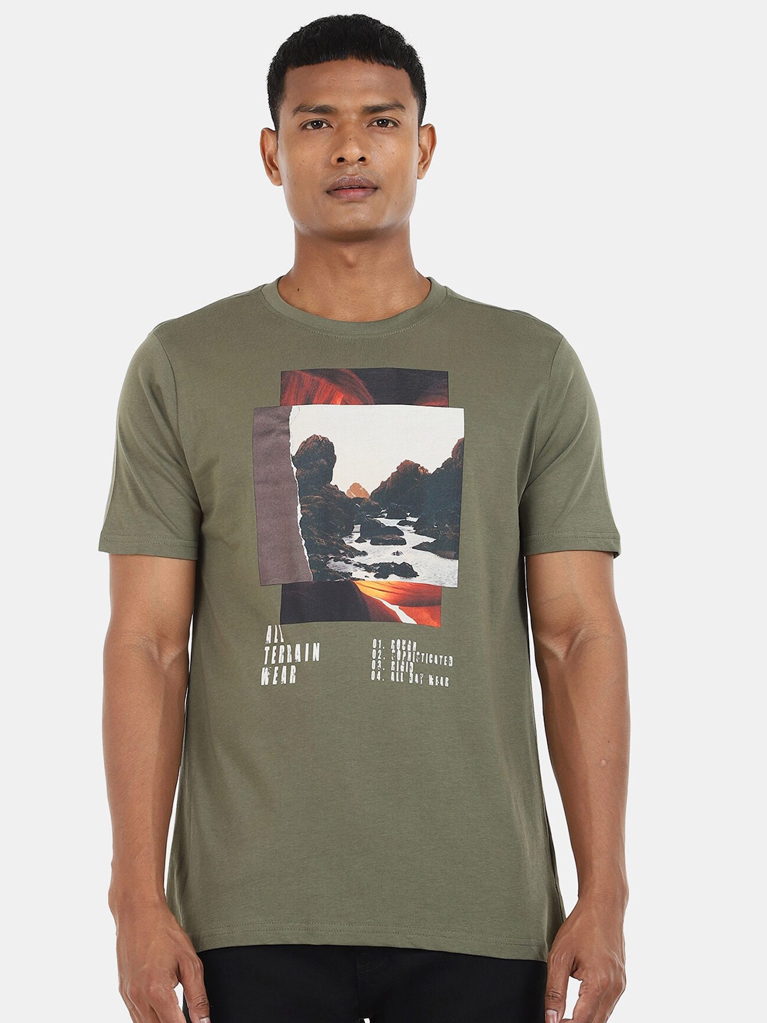 

Colt Men Olive Printed T-shirt
