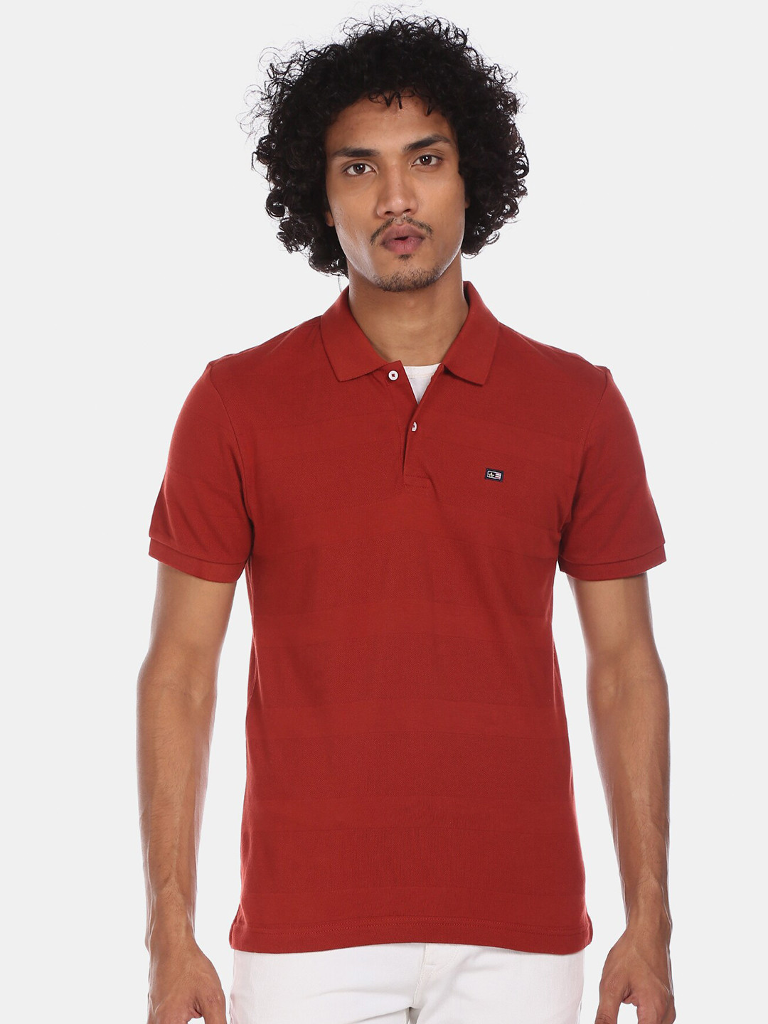 

Arrow Sport Men Brown Polo Collar T-shirt