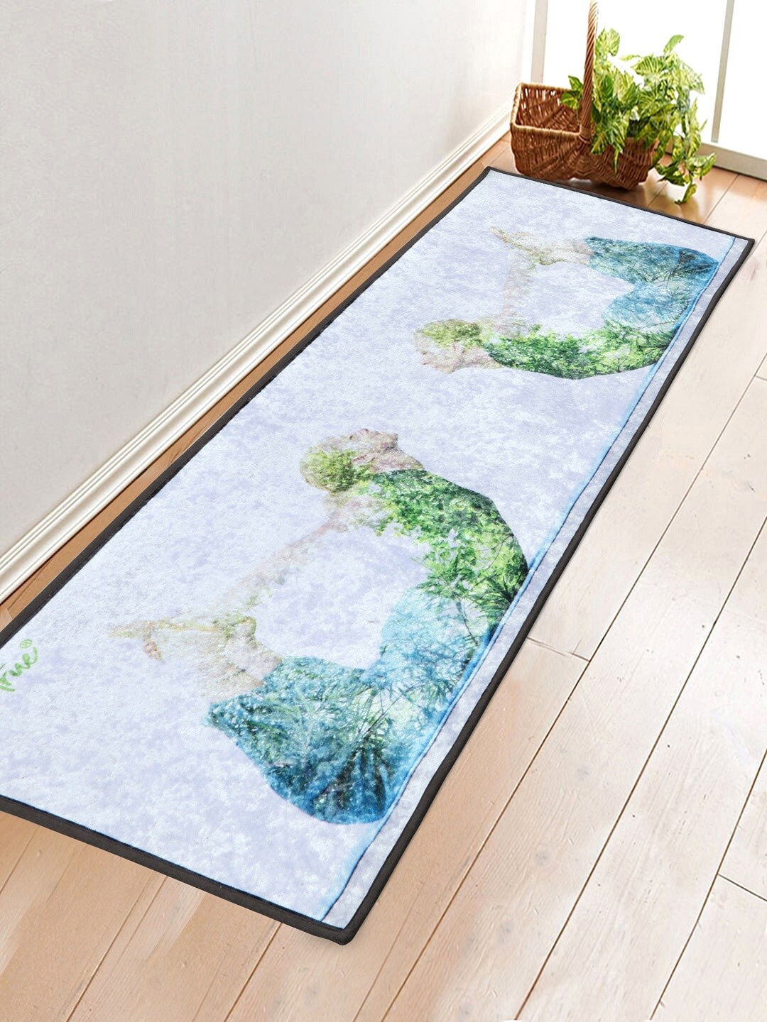 

BELLA TRUE White & Green Digitally Printed Yoga Mat