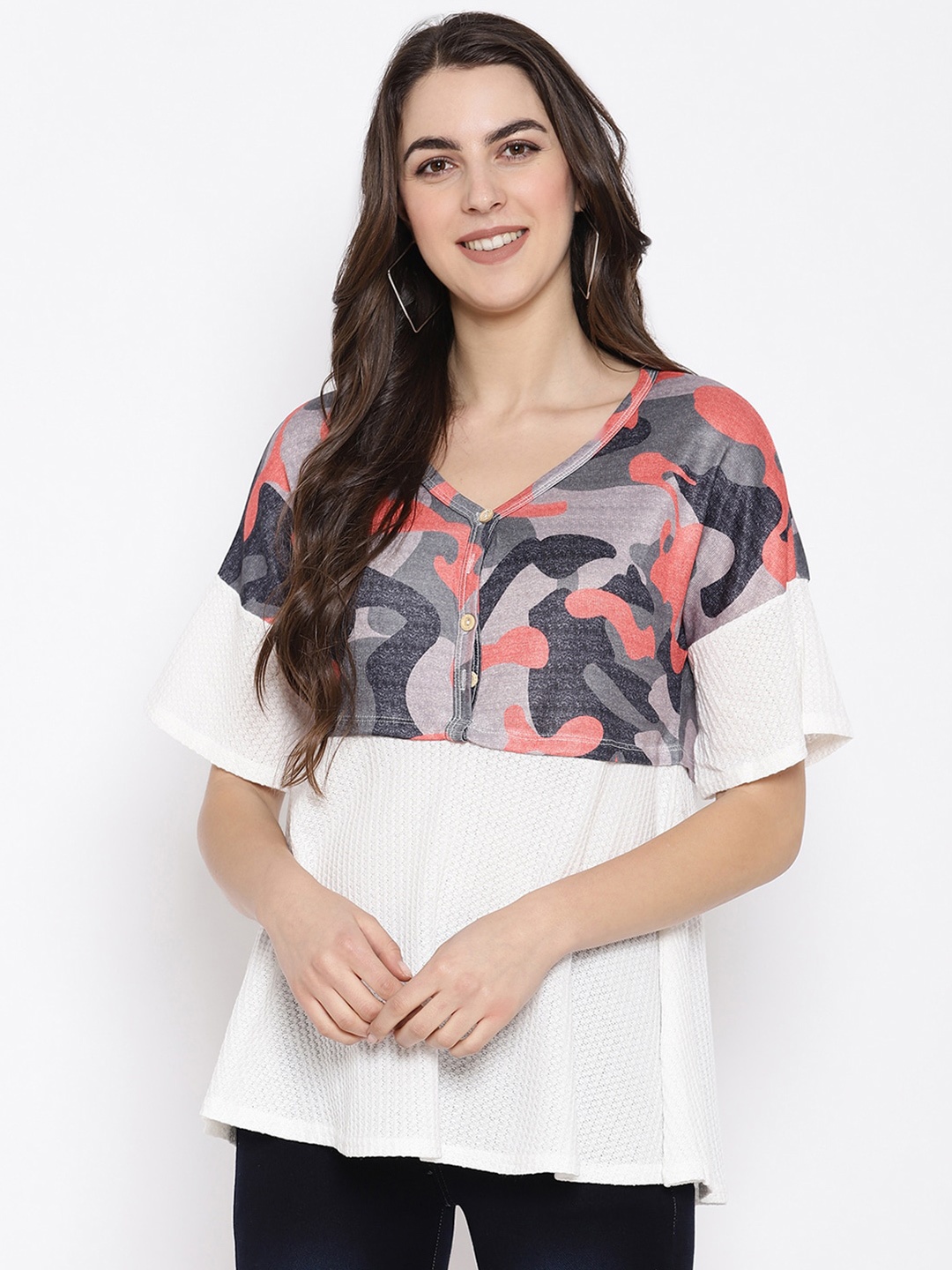 

iki chic White Boxy Top