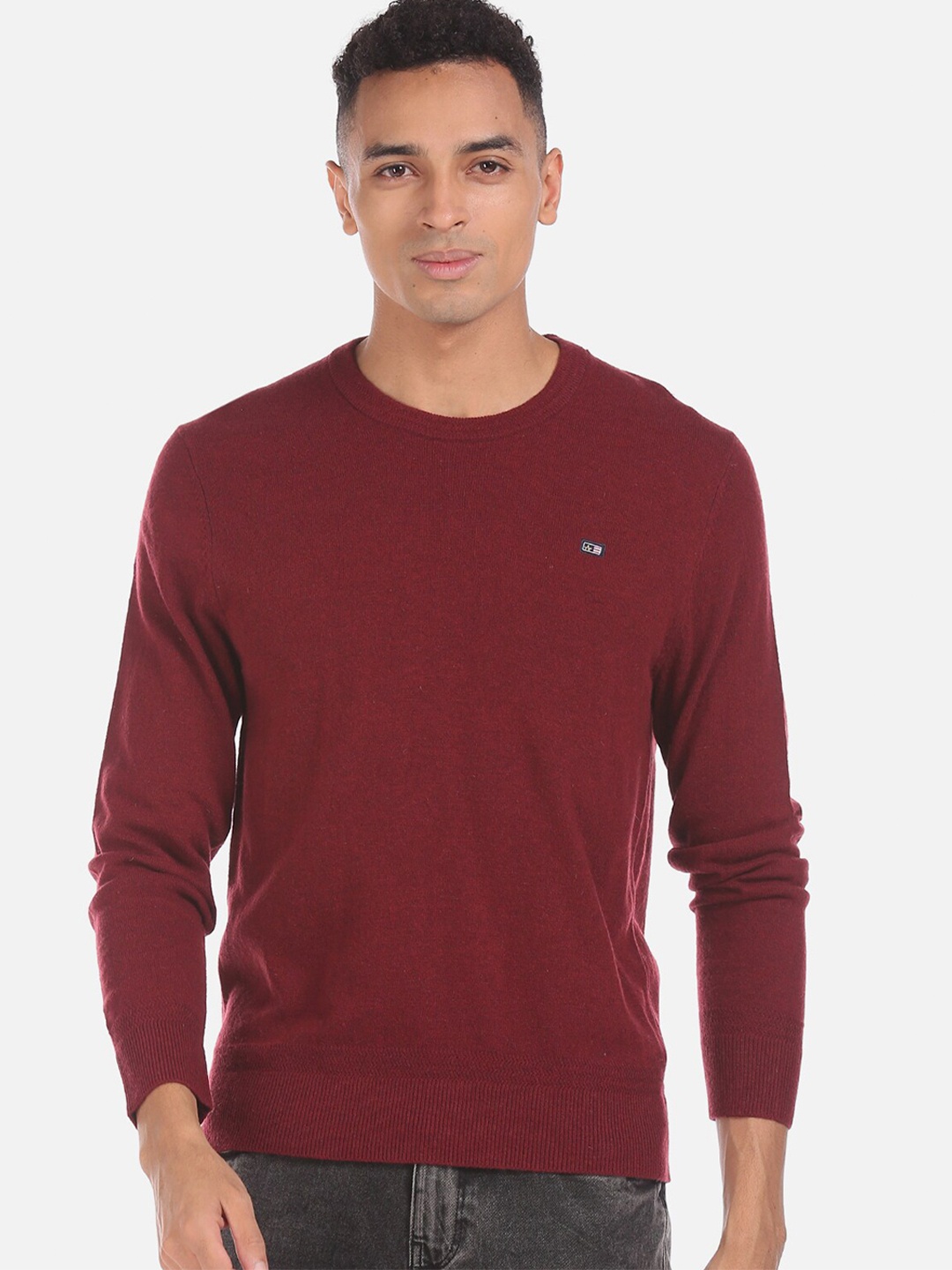 

Arrow Sport Men Maroon Pullover