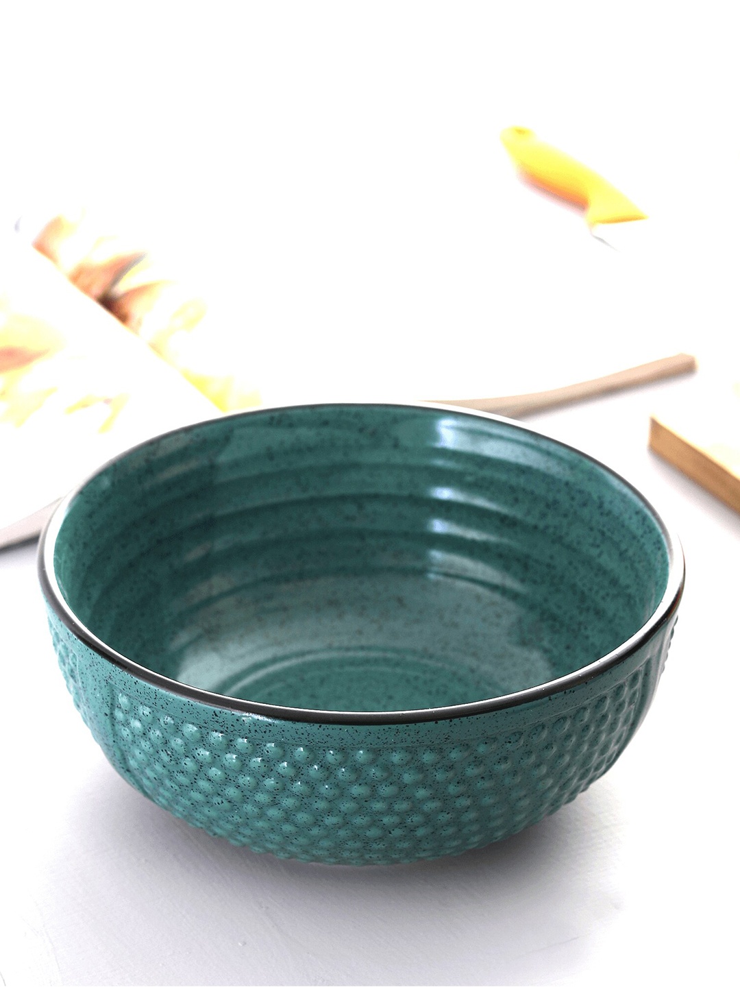

MIAH Decor Green Ceramic Glossy Serving Bowl