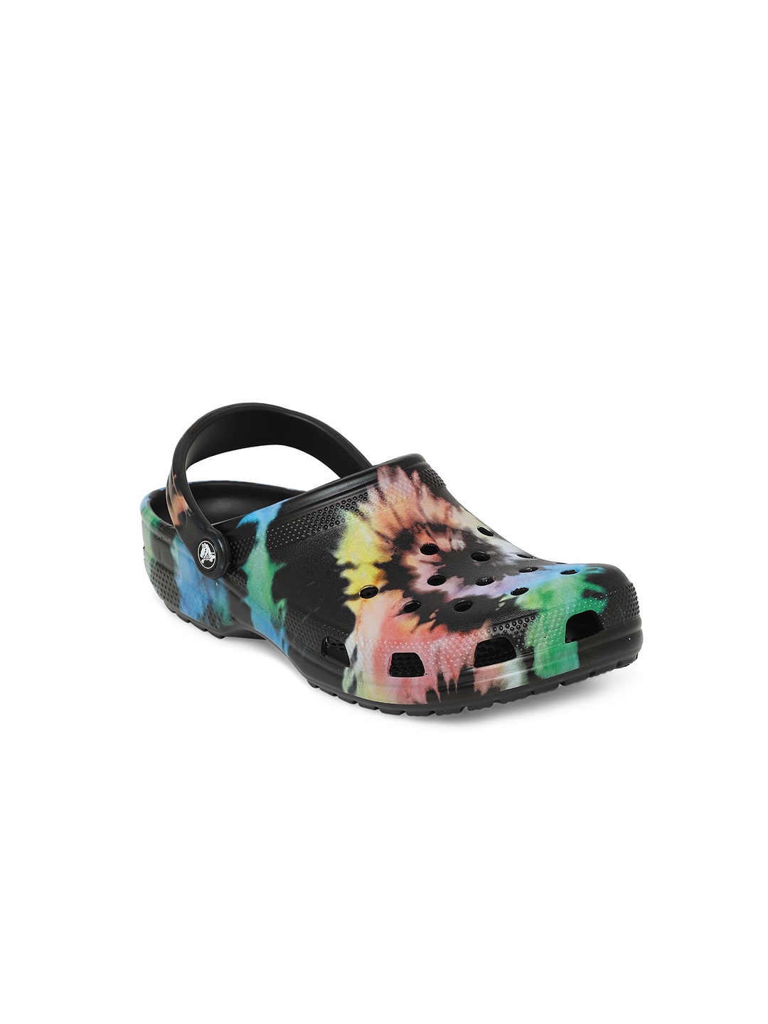 

Crocs Classic Unisex Black Green Clogs Sandals, Multi